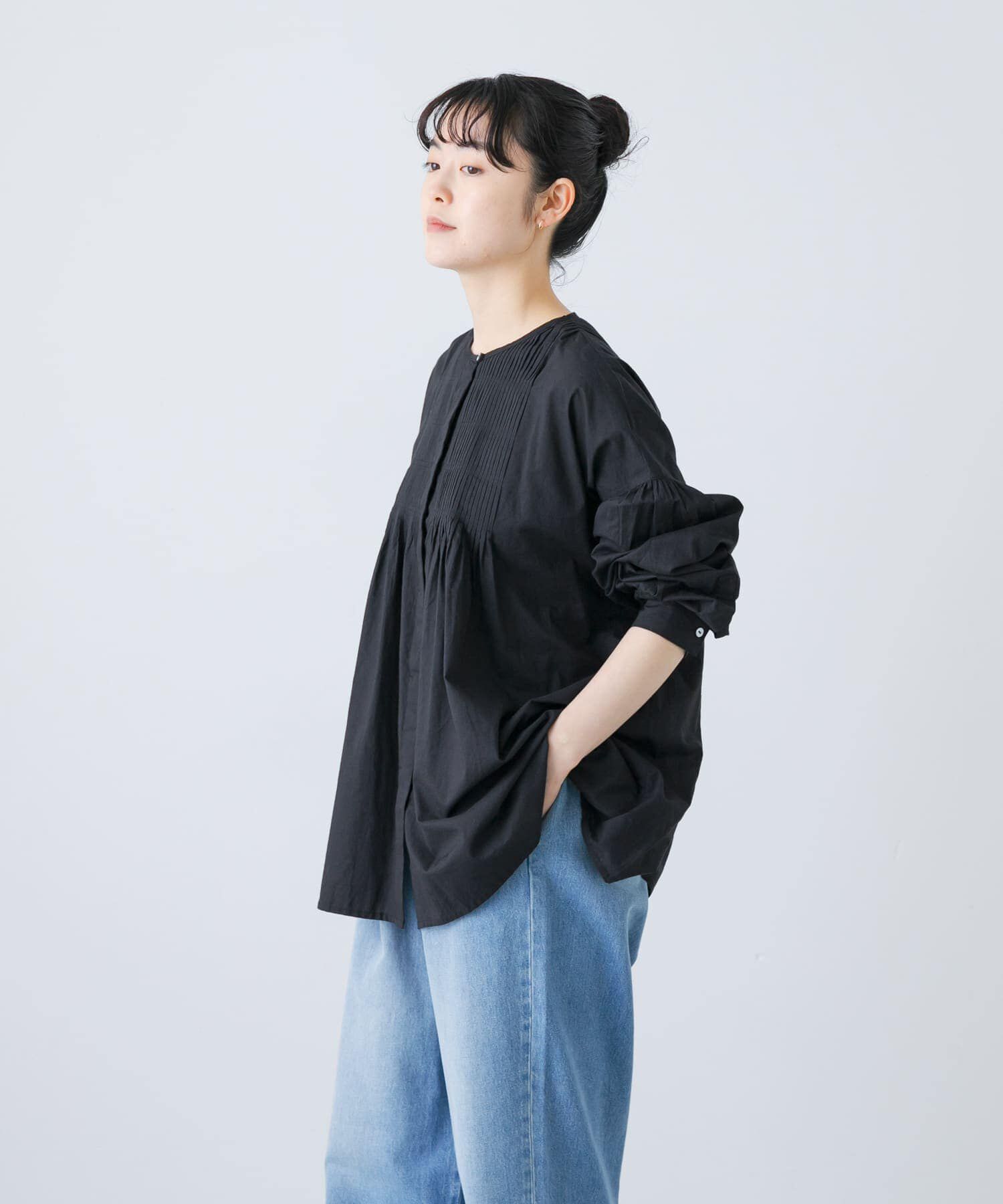 かぐれ「コットンピンタックブラウス」|シャツ・ブラウス|