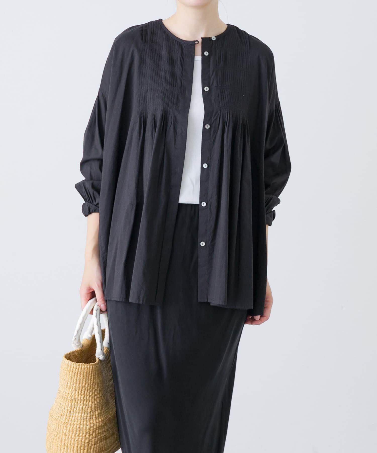 かぐれ「コットンピンタックブラウス」|シャツ・ブラウス|