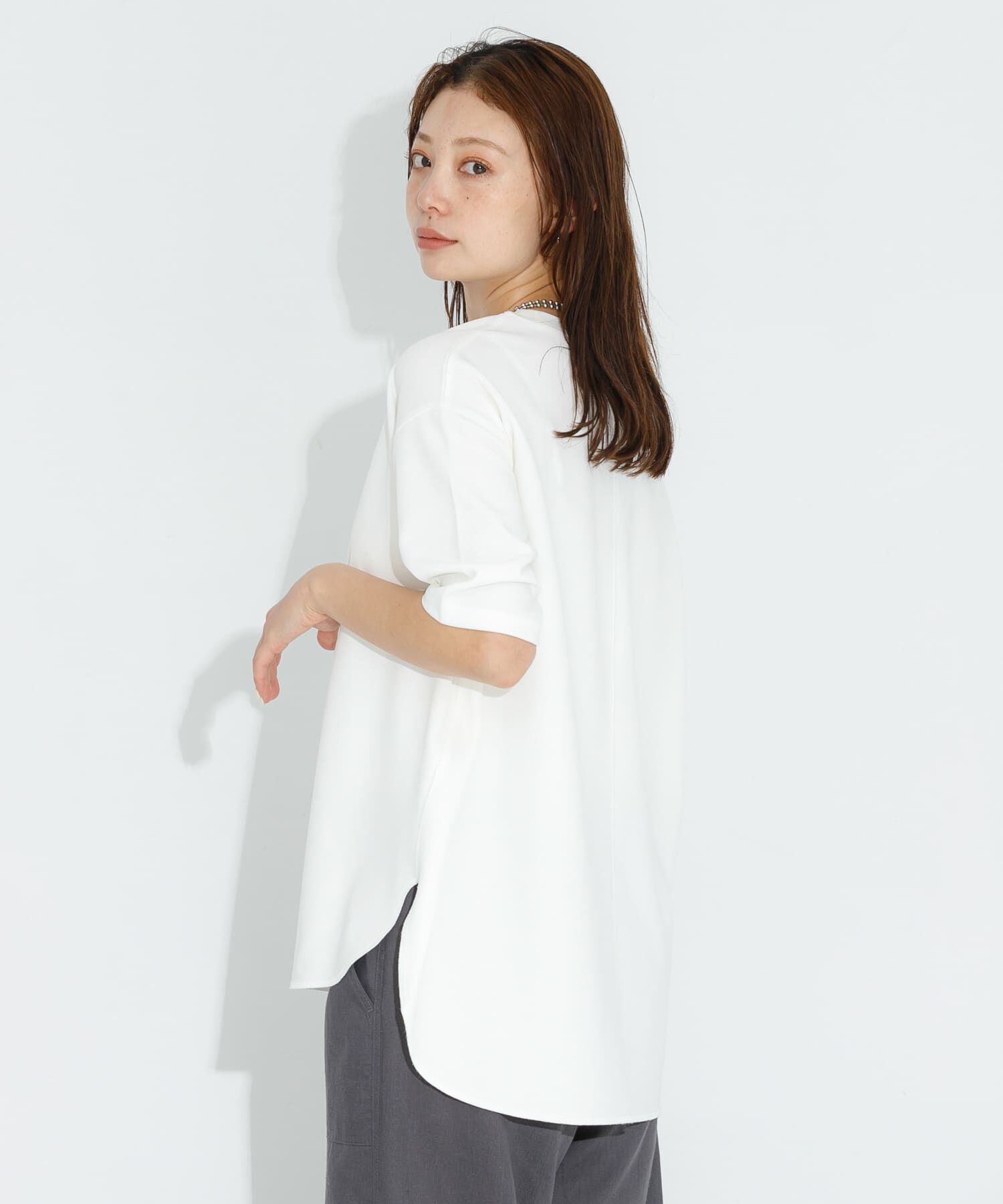 Sonny Label 「カットジョーゼットハーフスリーブプルオーバー」|Tシャツ・カットソー|