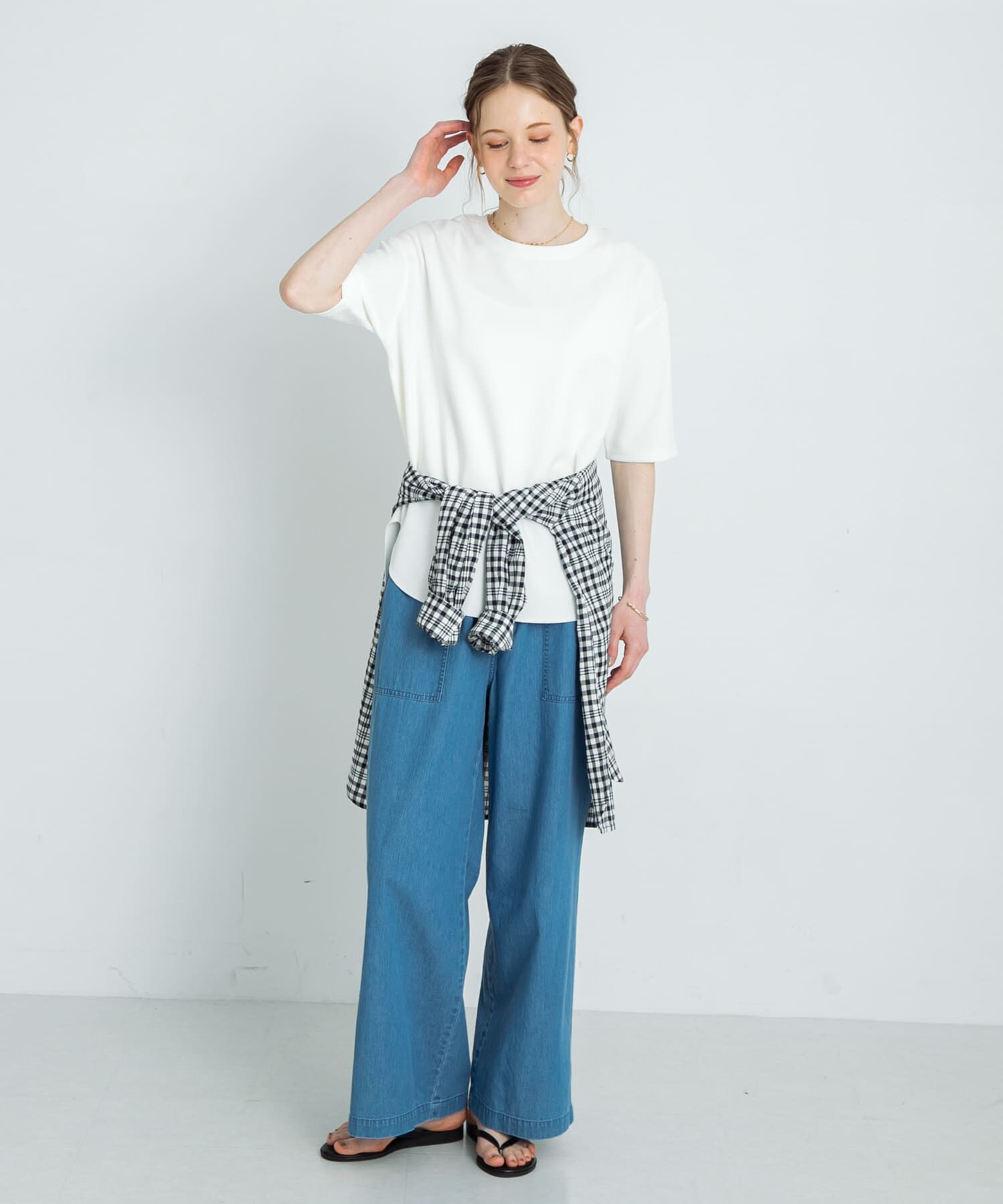 Sonny Label 「カットジョーゼットハーフスリーブプルオーバー」|Tシャツ・カットソー|