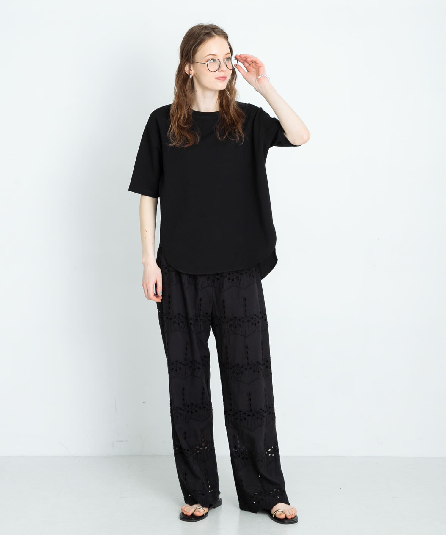 Sonny Label 「カットジョーゼットハーフスリーブプルオーバー」|Tシャツ・カットソー|