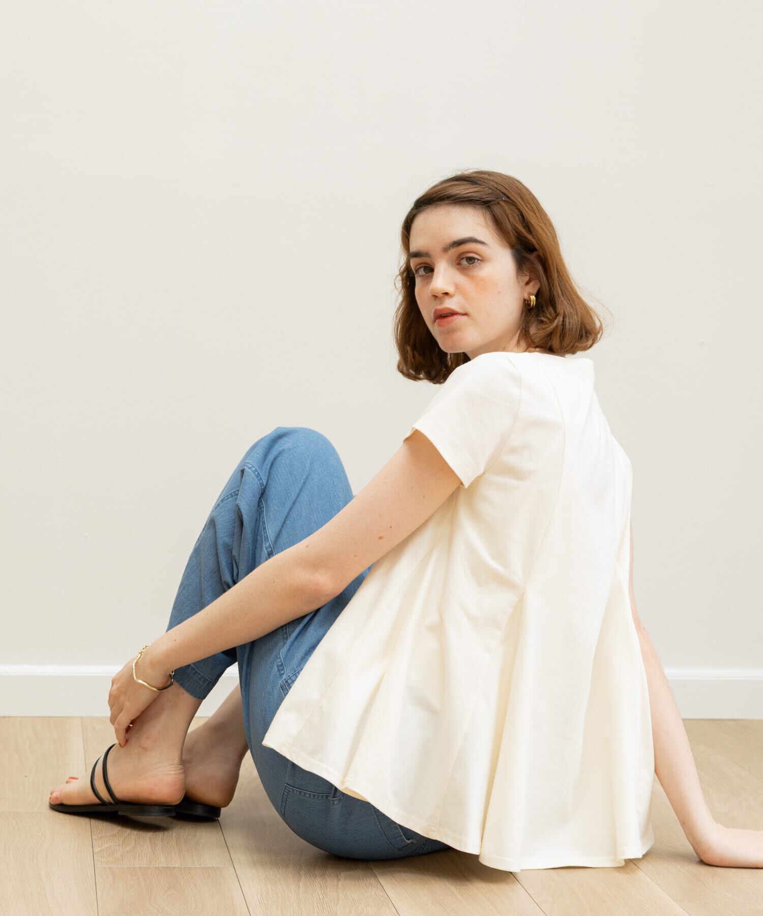 Sonny Label 「『WEB限定』マチ切り替えAラインフレアプルオーバー」|Tシャツ・カットソー|オフホワイト