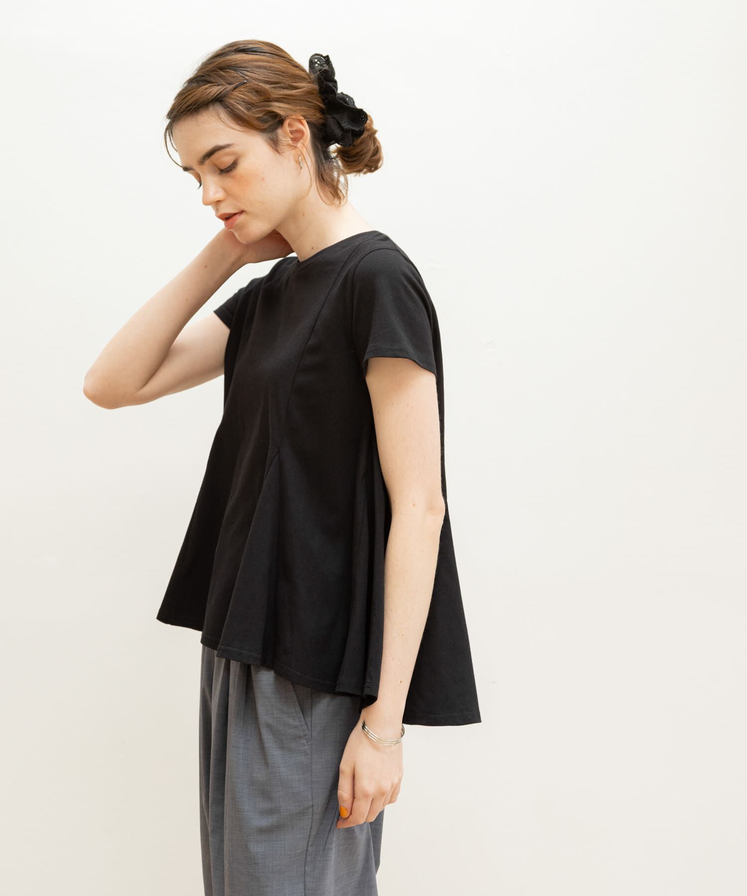 Sonny Label 「『WEB限定』マチ切り替えAラインフレアプルオーバー」|Tシャツ・カットソー|ブラック