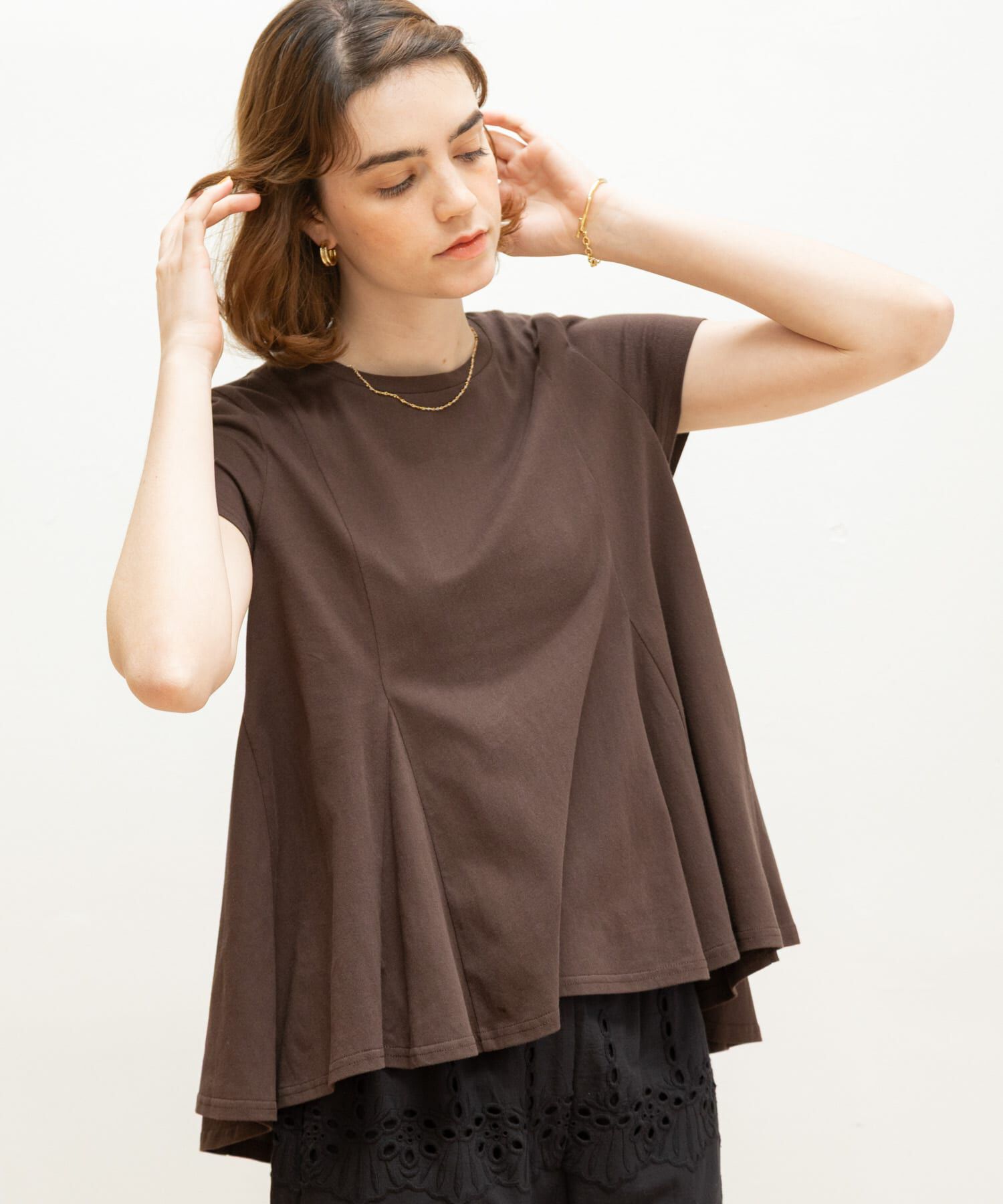 Sonny Label 「『WEB限定』マチ切り替えAラインフレアプルオーバー」|Tシャツ・カットソー|