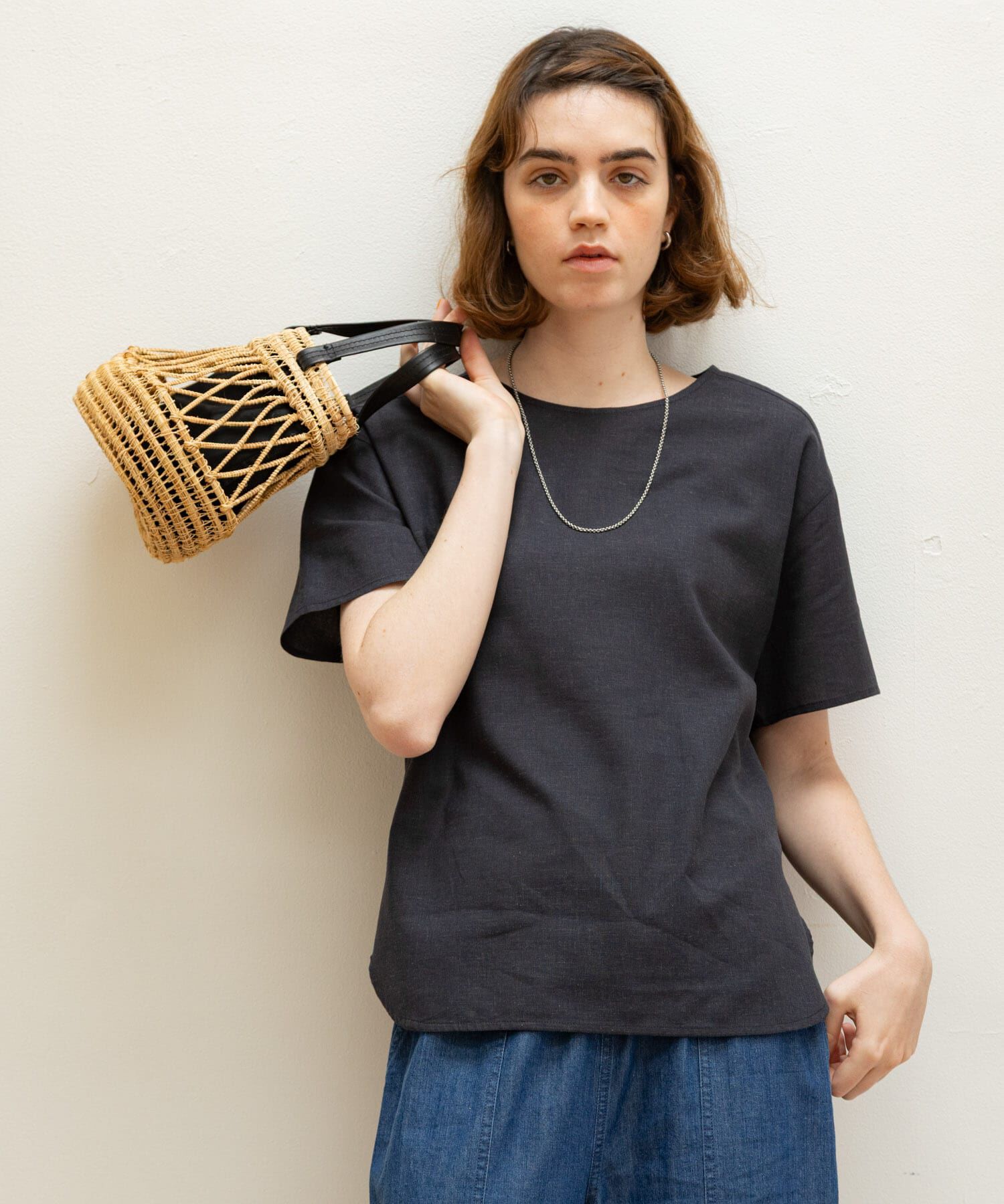 Sonny Label 「リネン混クルーネックブラウスTシャツ」|シャツ・ブラウス|