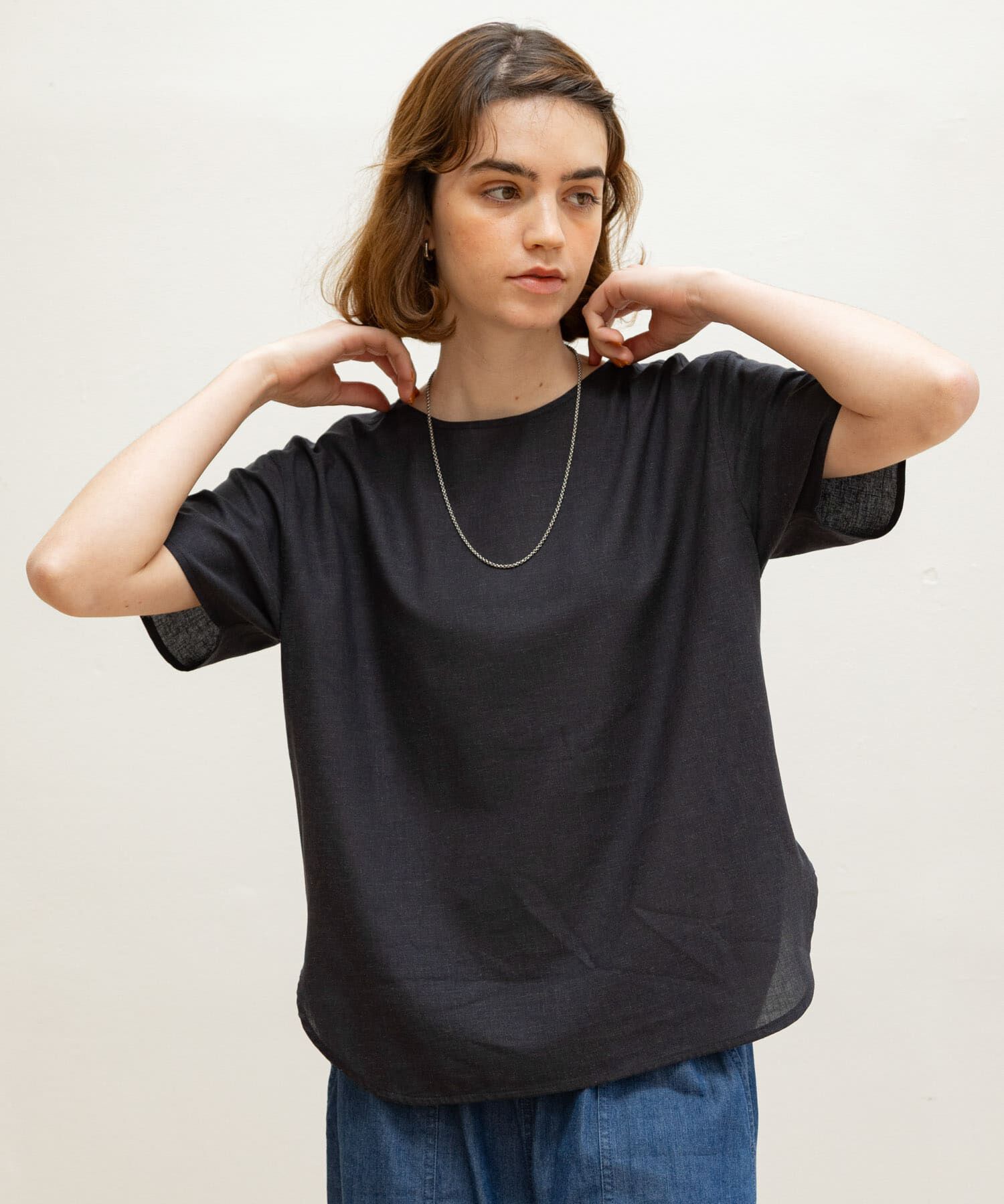 Sonny Label 「リネン混クルーネックブラウスTシャツ」|シャツ・ブラウス|