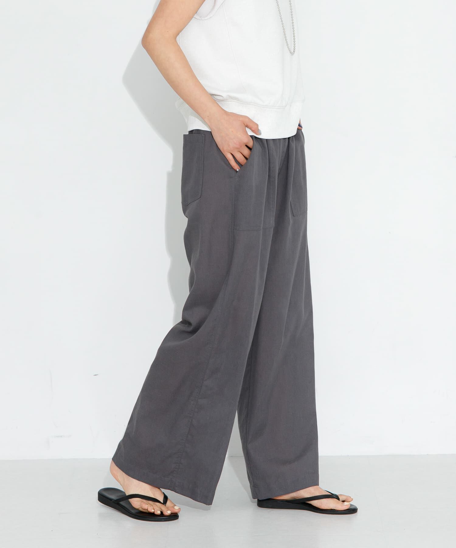 Sonny Label 「『UR TECH 高機能リネン』リネン混ベイカーイージーパンツ」|その他|チャコールグレー