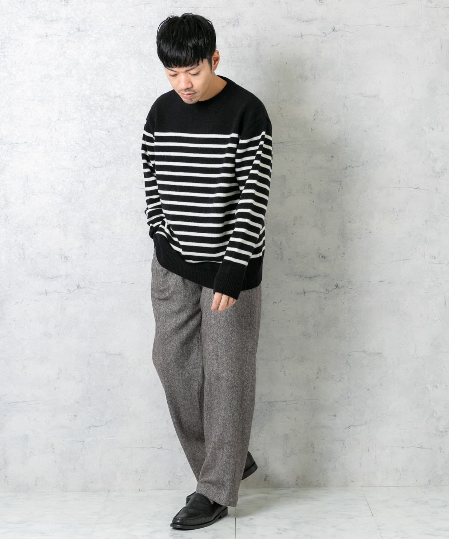 URBAN RESEARCH ROSSO「『XLサイズあり』ボーダークルーネックニット」|ニット・セーター|