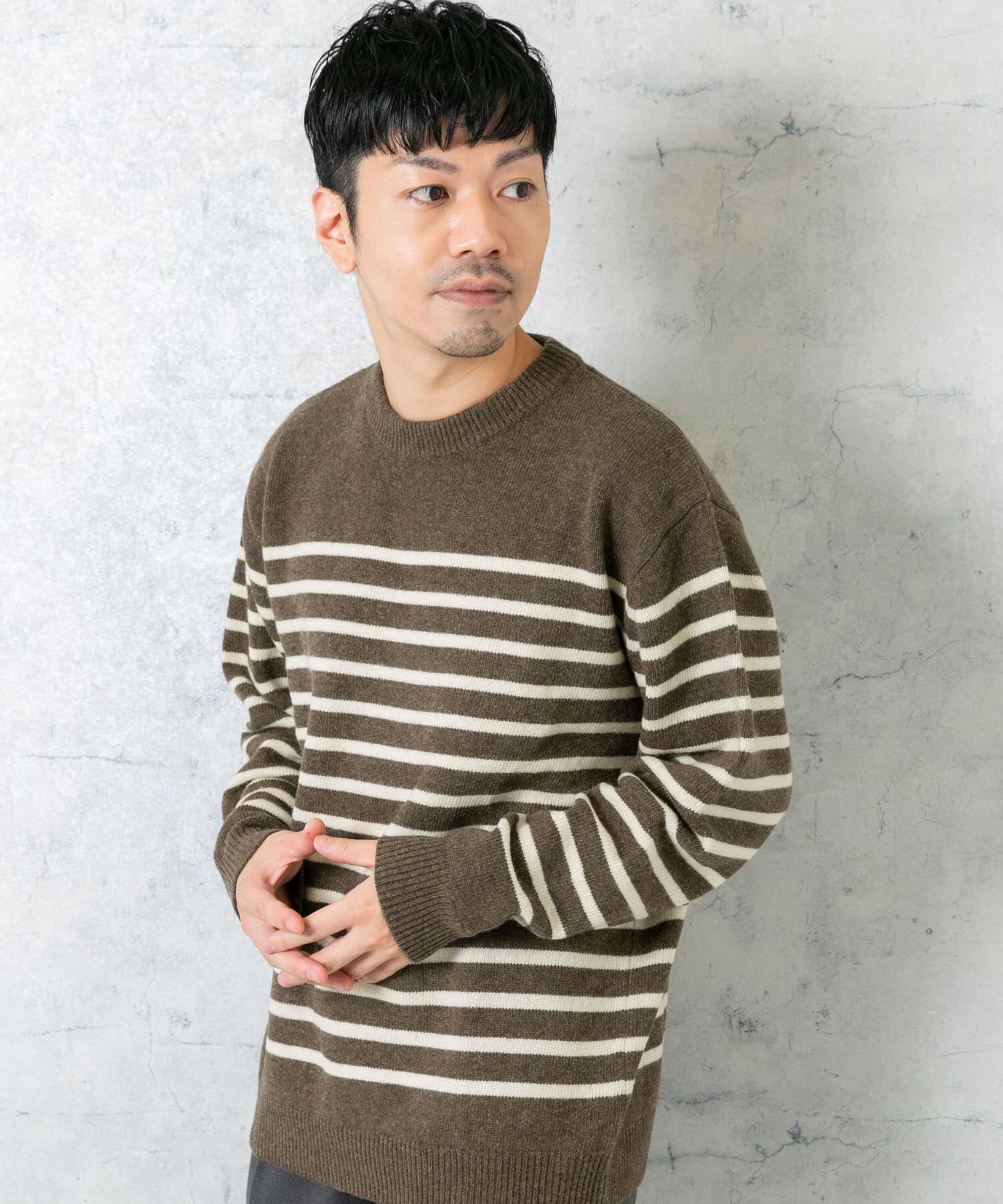 URBAN RESEARCH ROSSO「『XLサイズあり』ボーダークルーネックニット」|ニット・セーター|