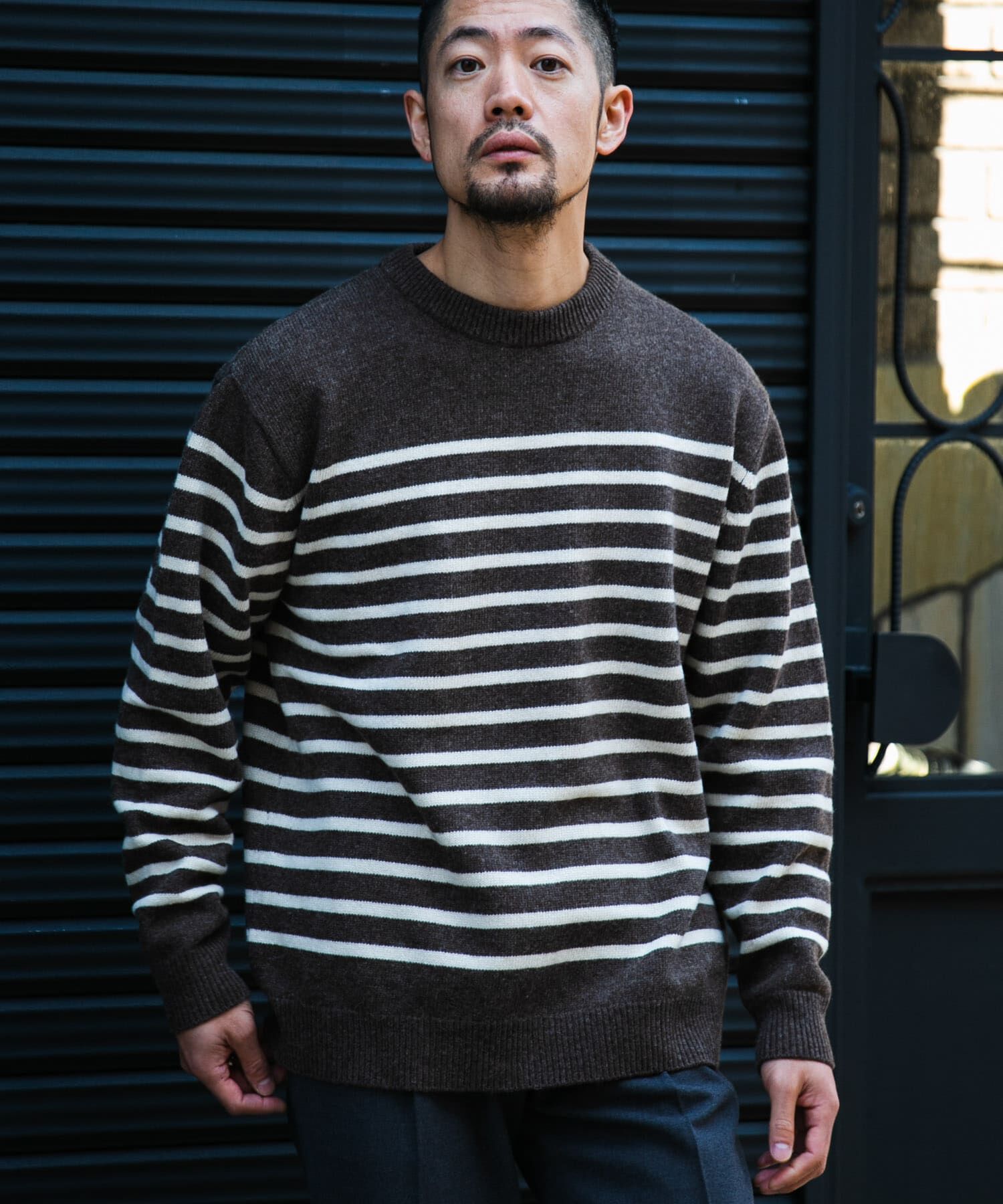 URBAN RESEARCH ROSSO「『XLサイズあり』ボーダークルーネックニット」|ニット・セーター|