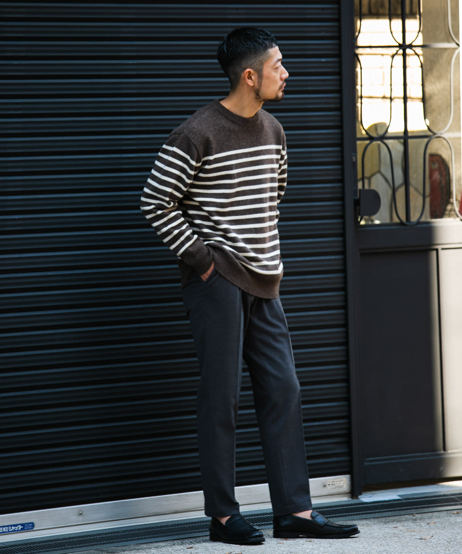 URBAN RESEARCH ROSSO「『XLサイズあり』ボーダークルーネックニット」|ニット・セーター|