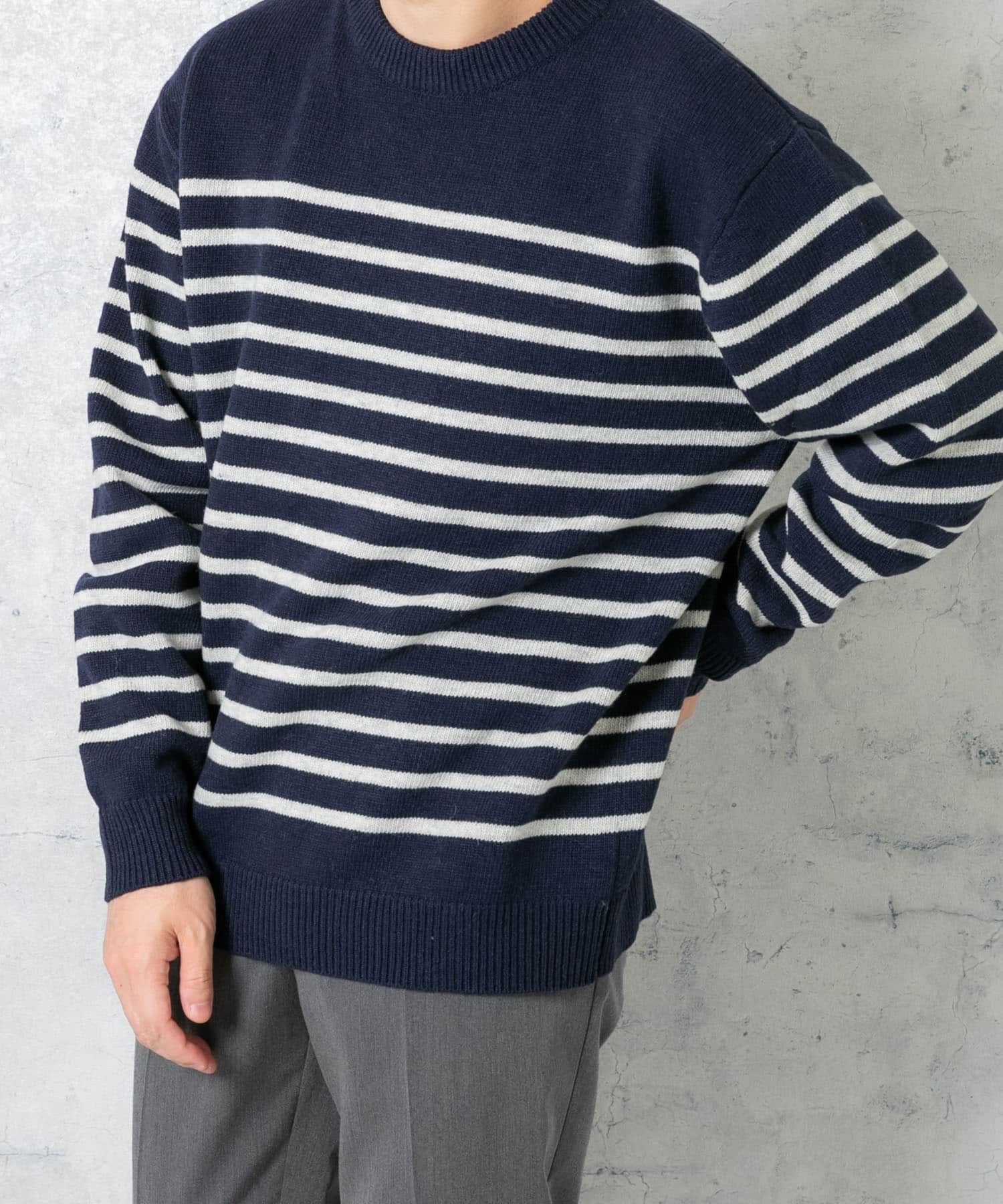 URBAN RESEARCH ROSSO「『XLサイズあり』ボーダークルーネックニット」|ニット・セーター|