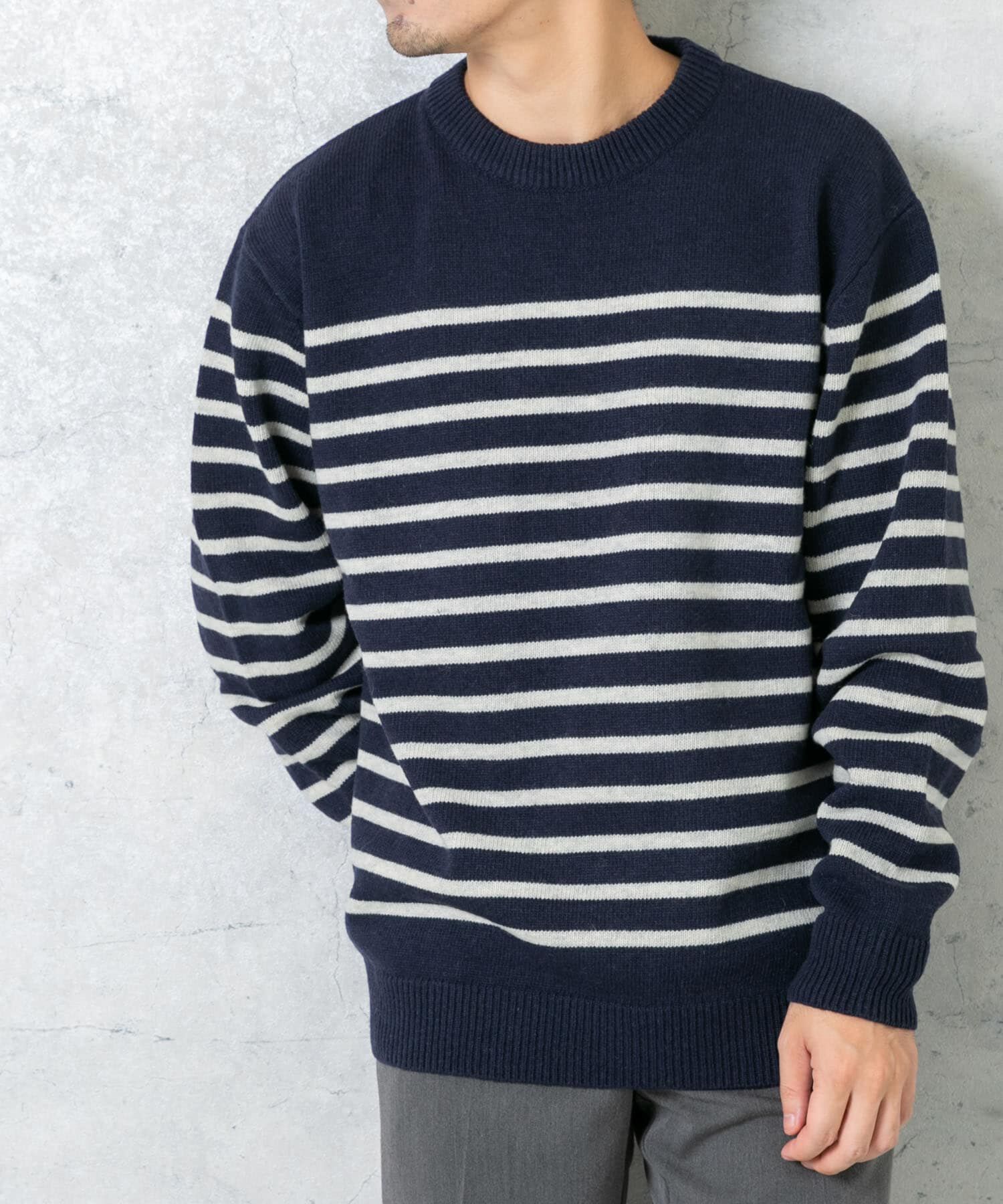 URBAN RESEARCH ROSSO「『XLサイズあり』ボーダークルーネックニット」|ニット・セーター|
