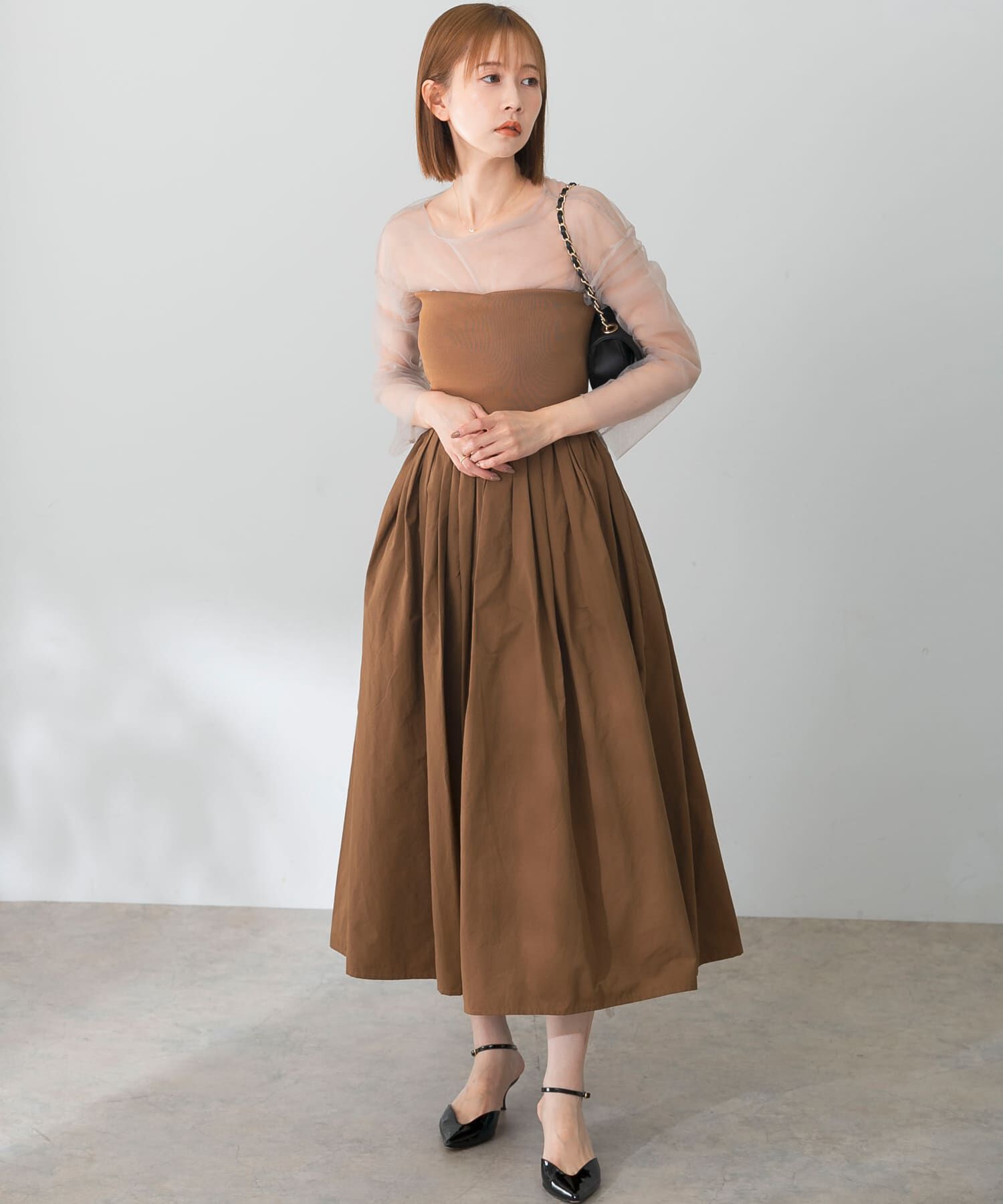 URBAN RESEARCH ROSSO「2WAYタフタドレス」|ワンピース|