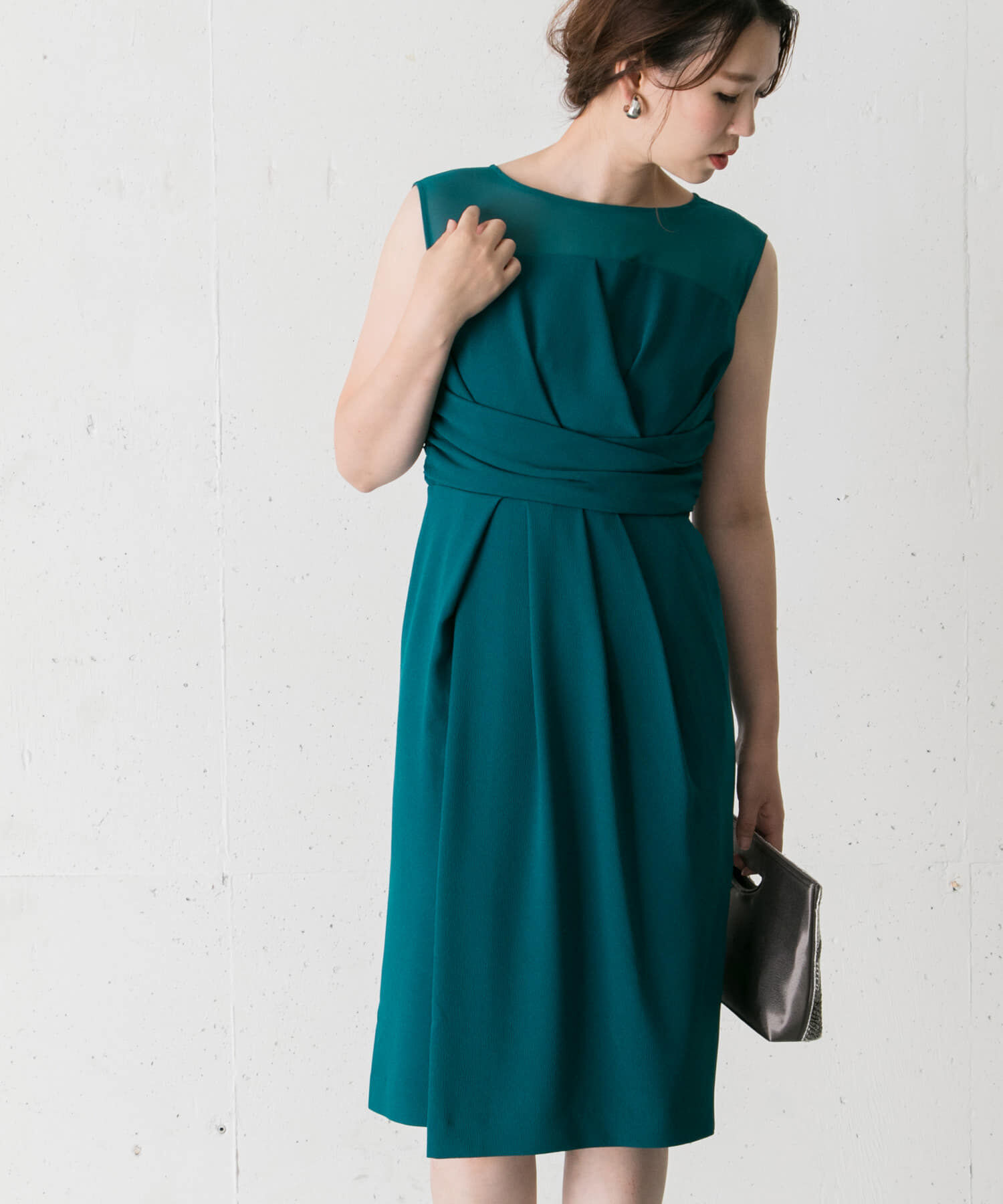 URBAN RESEARCH ROSSO「ラップシアーヨークドレス&there4;」|ワンピース|グリーン系その他