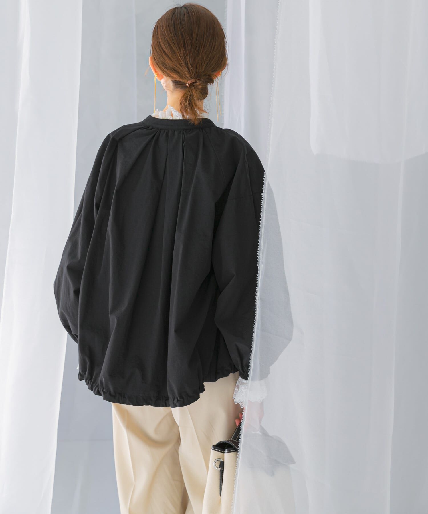 URBAN RESEARCH ROSSO「ギャザーボリュームブルゾン」|ブルゾン・スタジャン|