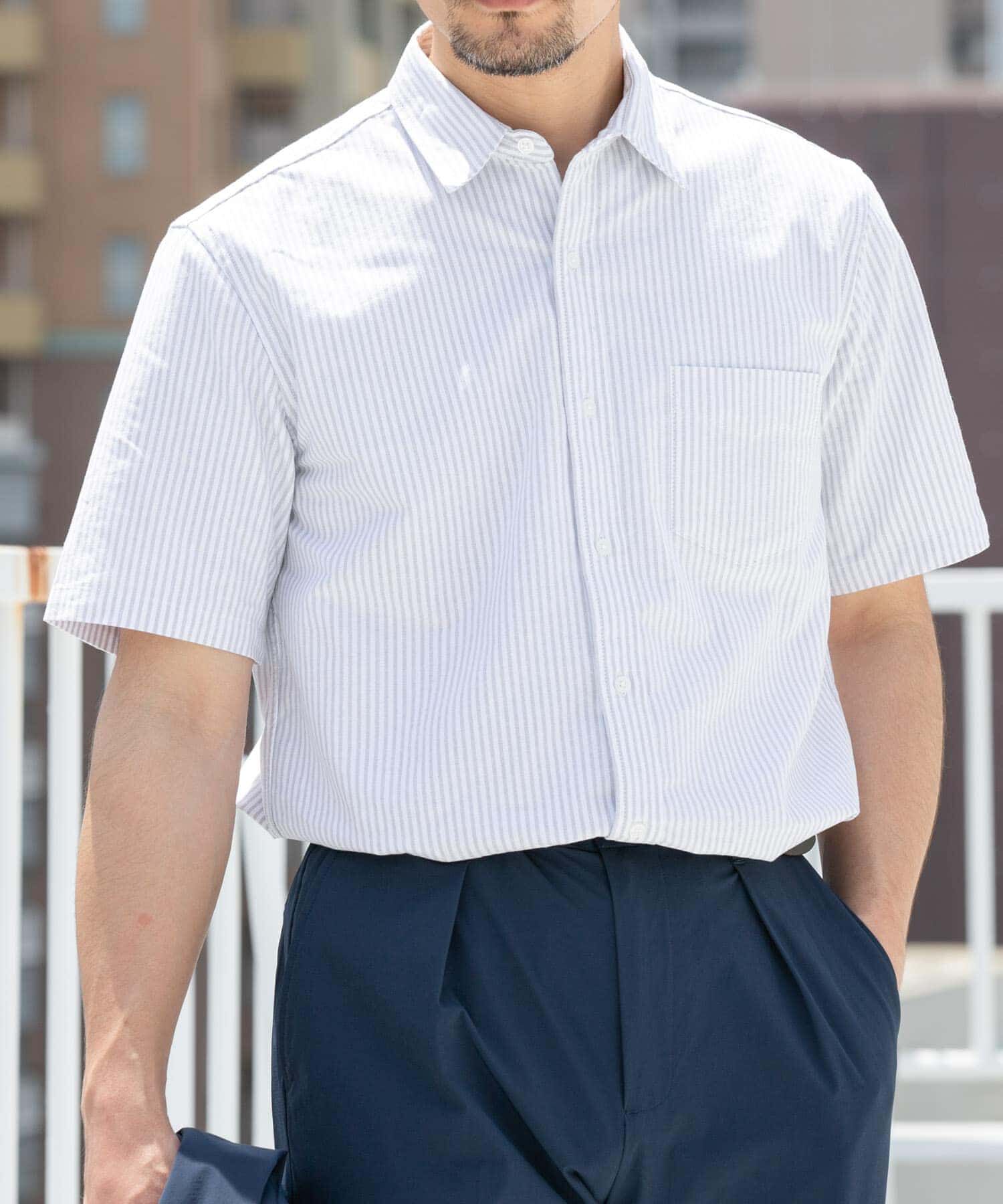 URBAN RESEARCH ROSSO「『抗菌/消臭』『XXLサイズあり』ハイパフォーマンスオックス半袖シャツ」|シャツ・ブラウス|