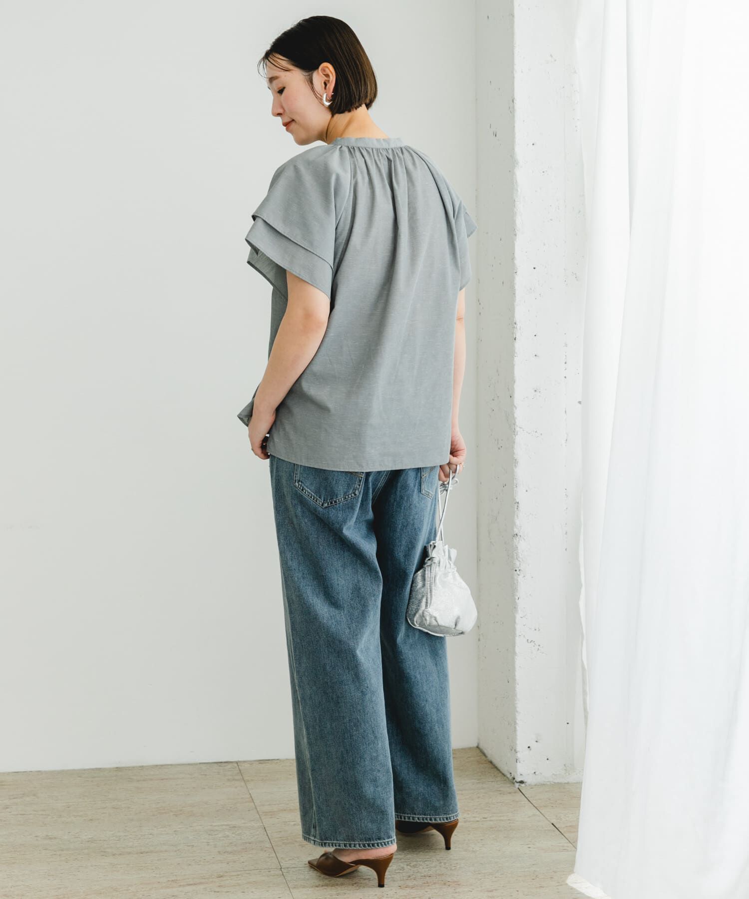 URBAN RESEARCH ROSSO「リンネル8月号掲載『UR TECH』F by ROSSO　フレアスリーブブラウス」|シャツ・ブラウス|