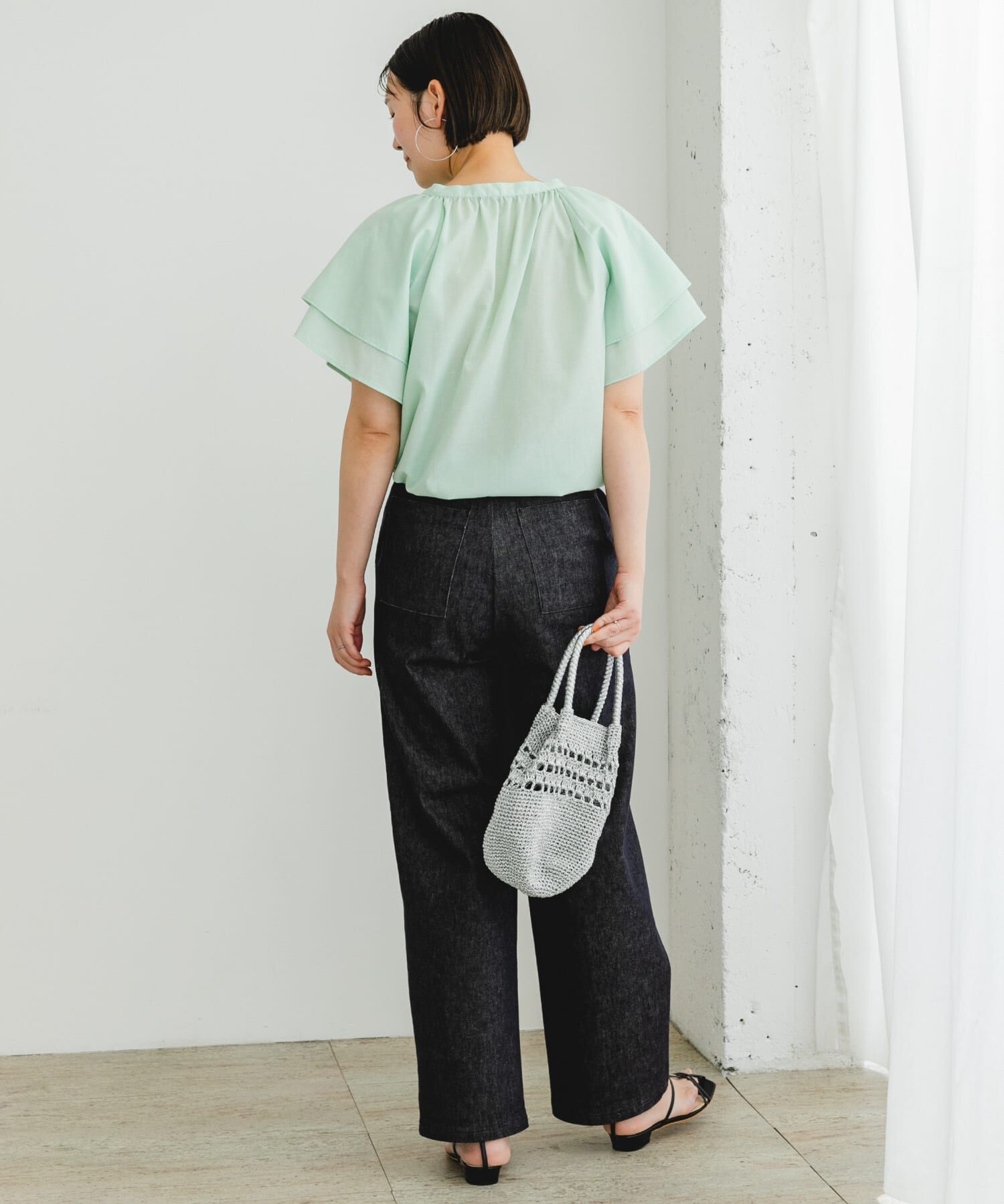 URBAN RESEARCH ROSSO「リンネル8月号掲載『UR TECH』F by ROSSO　フレアスリーブブラウス」|シャツ・ブラウス|