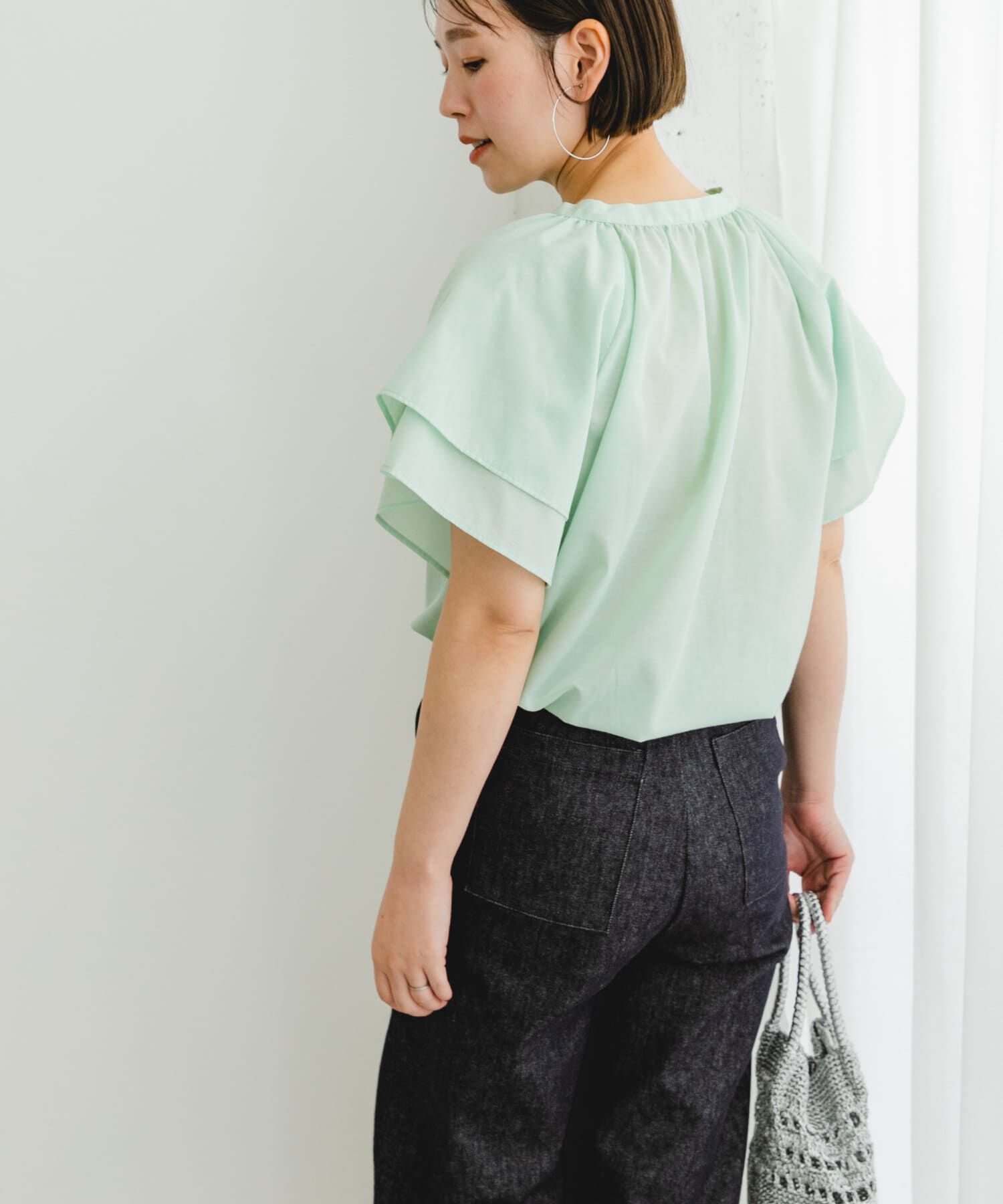 URBAN RESEARCH ROSSO「リンネル8月号掲載『UR TECH』F by ROSSO　フレアスリーブブラウス」|シャツ・ブラウス|