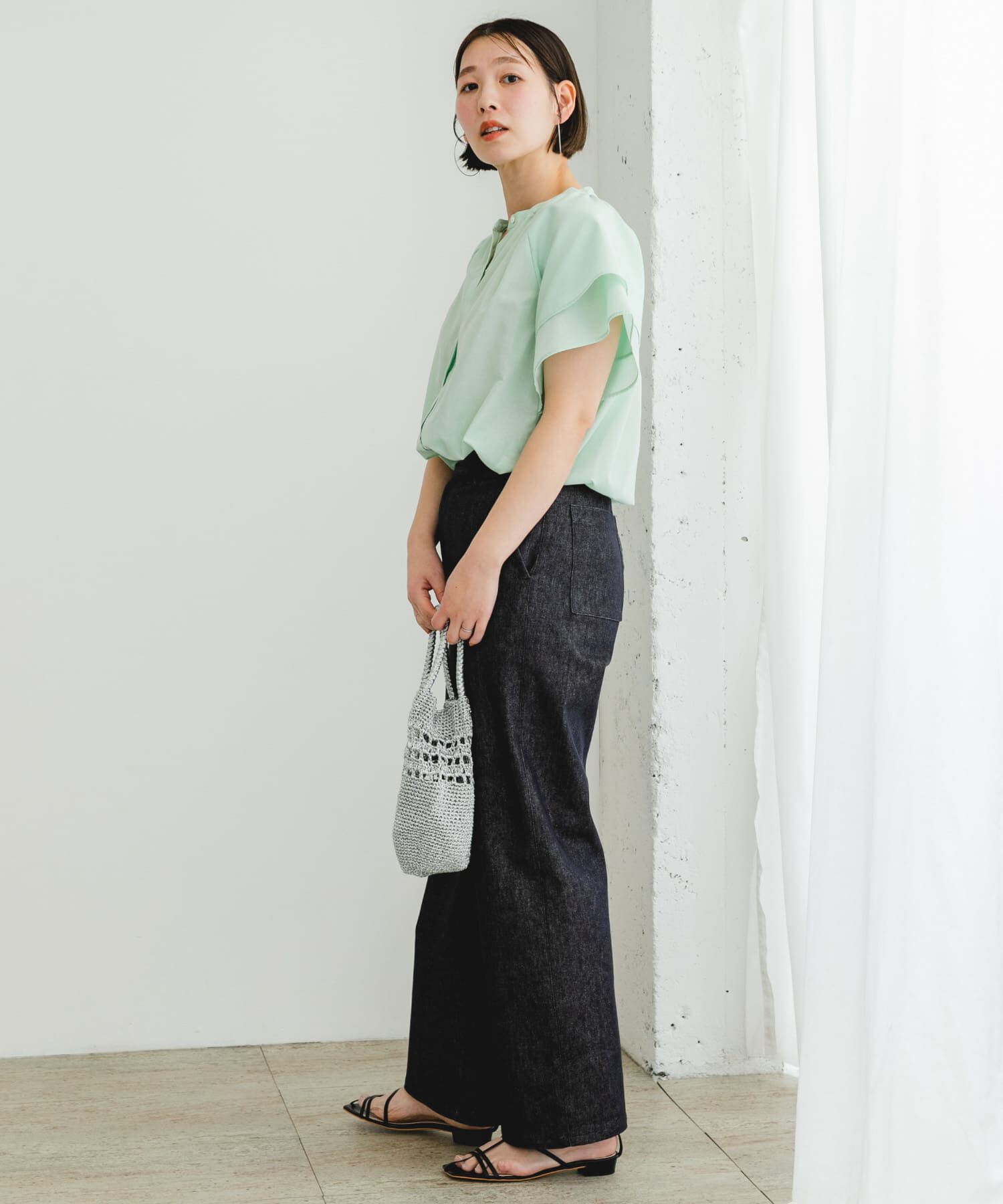 URBAN RESEARCH ROSSO「リンネル8月号掲載『UR TECH』F by ROSSO　フレアスリーブブラウス」|シャツ・ブラウス|