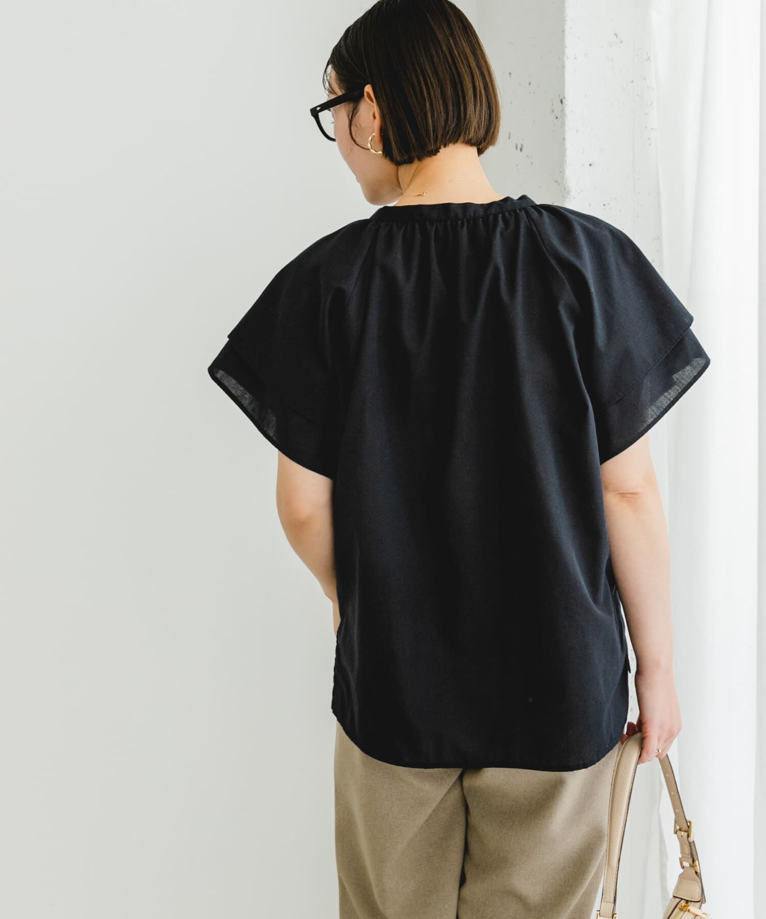 URBAN RESEARCH ROSSO「リンネル8月号掲載『UR TECH』F by ROSSO　フレアスリーブブラウス」|シャツ・ブラウス|