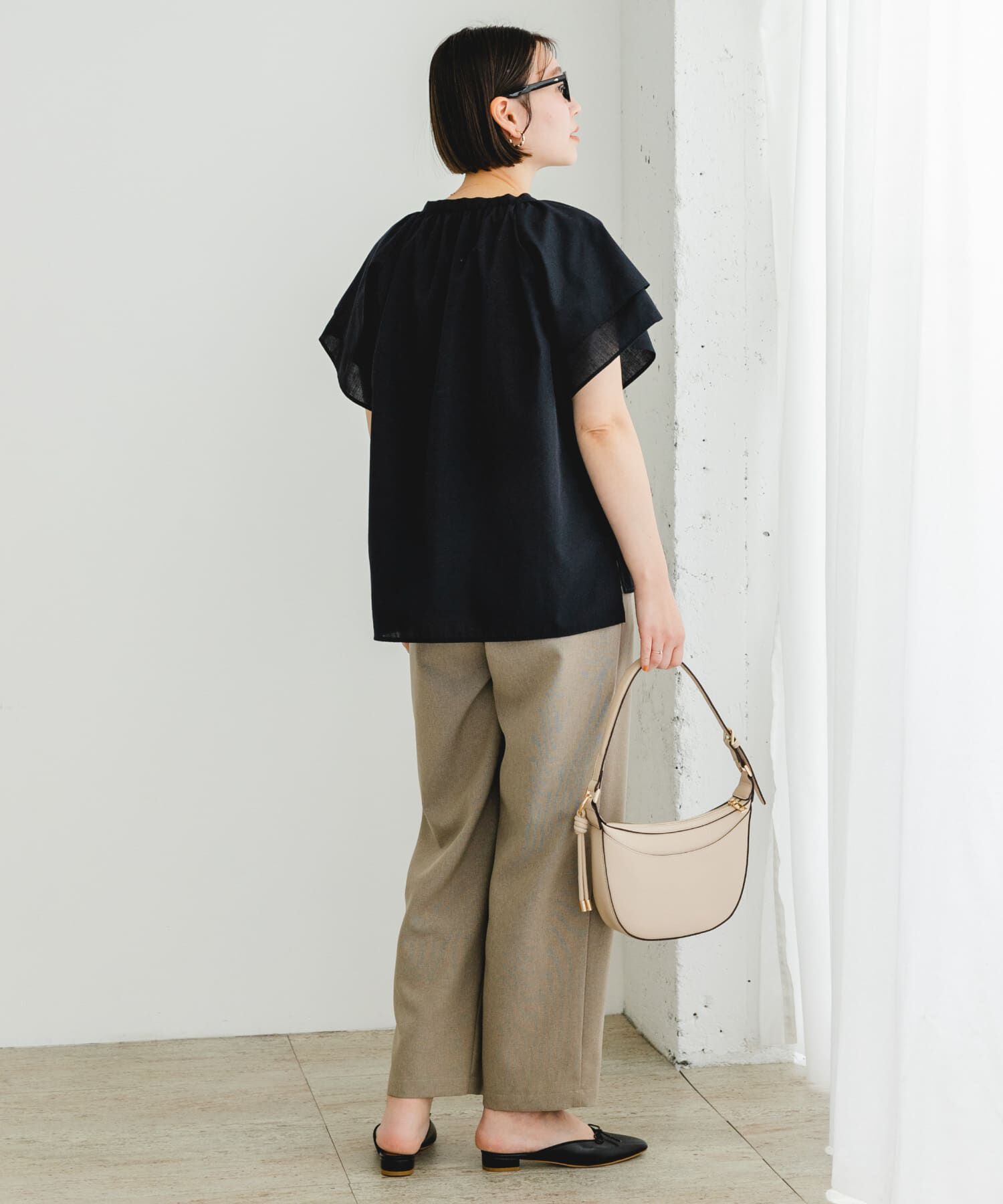 URBAN RESEARCH ROSSO「リンネル8月号掲載『UR TECH』F by ROSSO　フレアスリーブブラウス」|シャツ・ブラウス|