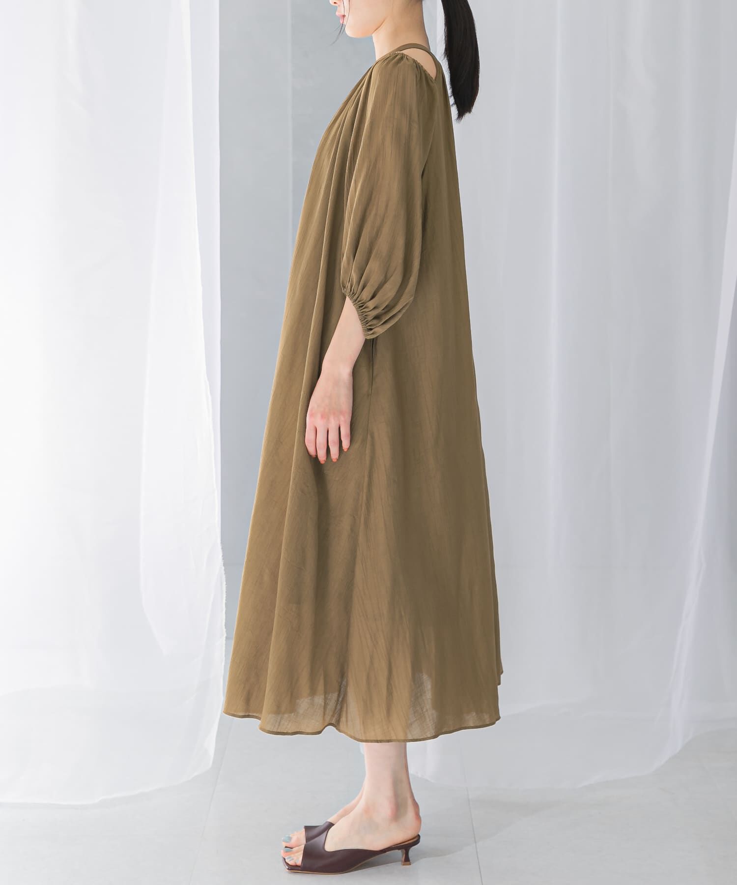 URBAN RESEARCH ROSSO「リネンライク2wayオフショルワンピース」|ワンピース|