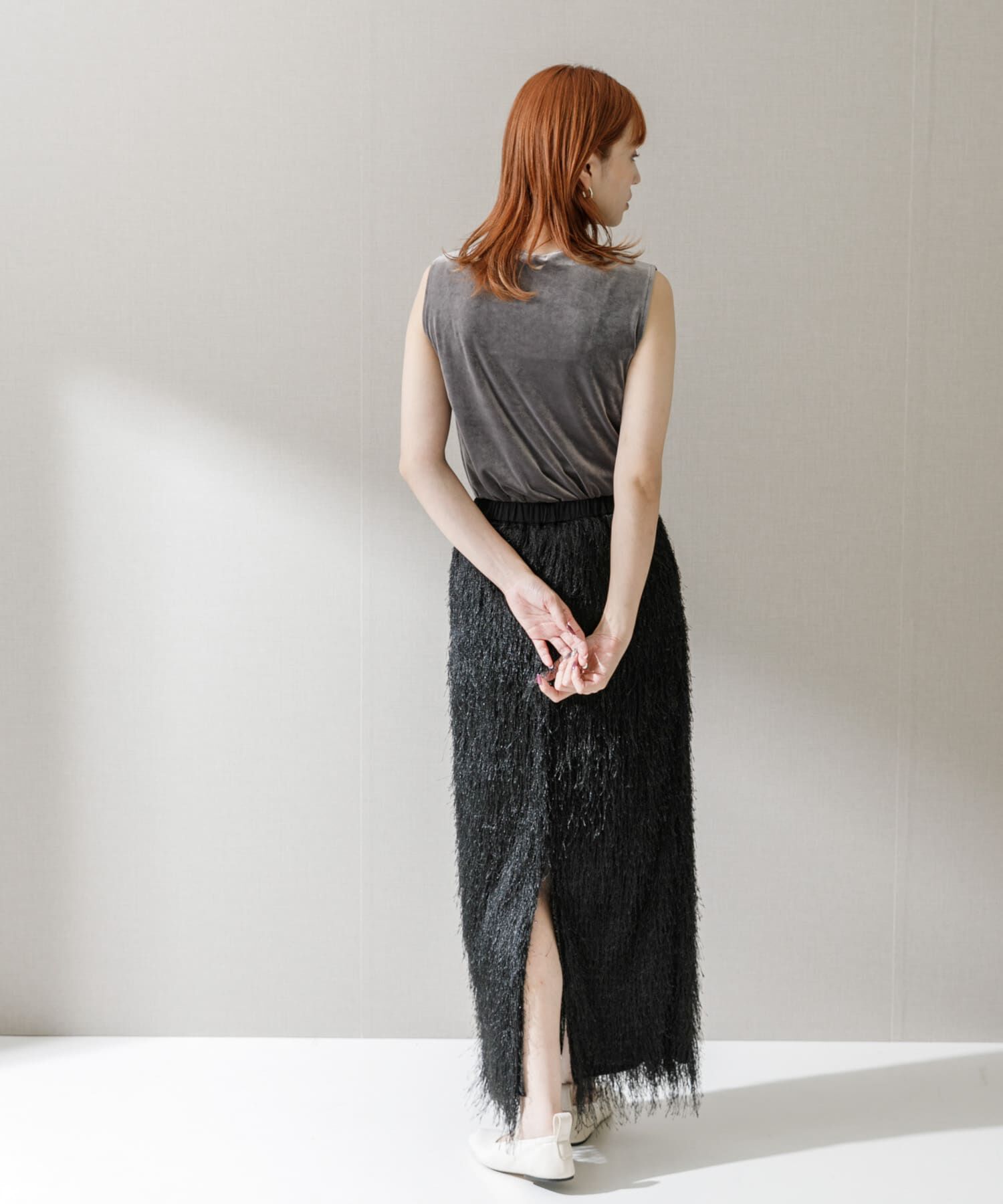 URBAN RESEARCH ROSSO「ELENDEEK　FRINGE STRAIGHT SKIRT」|スカート|