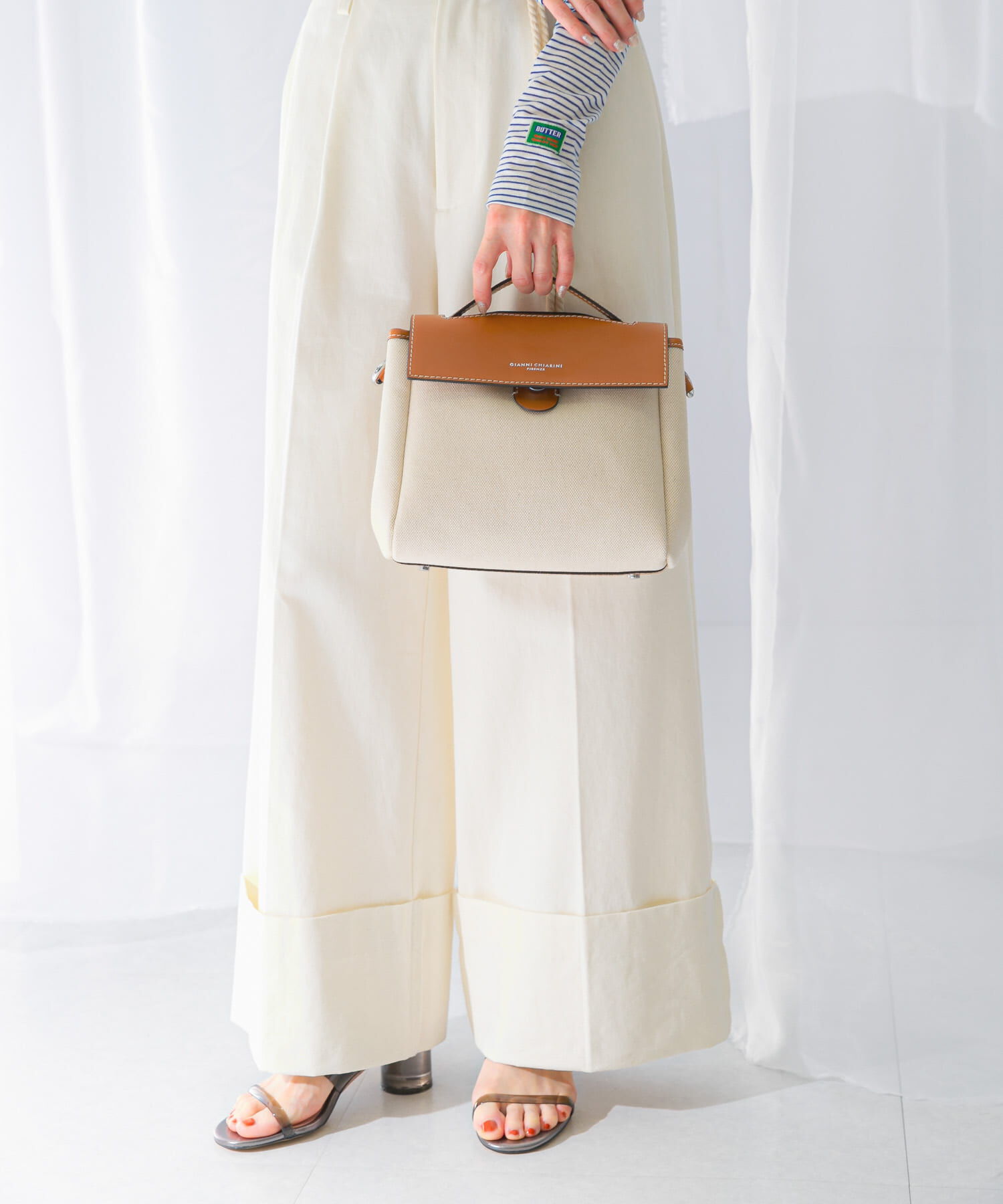 URBAN RESEARCH ROSSO「GIANNI CHIARINI　CLIO」|ハンドバッグ|キャメル