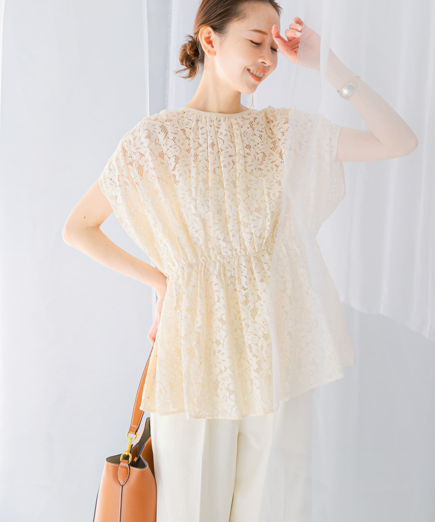 URBAN RESEARCH ROSSO「normment　BOTANICAL LACE TUNIC」|チュニック|