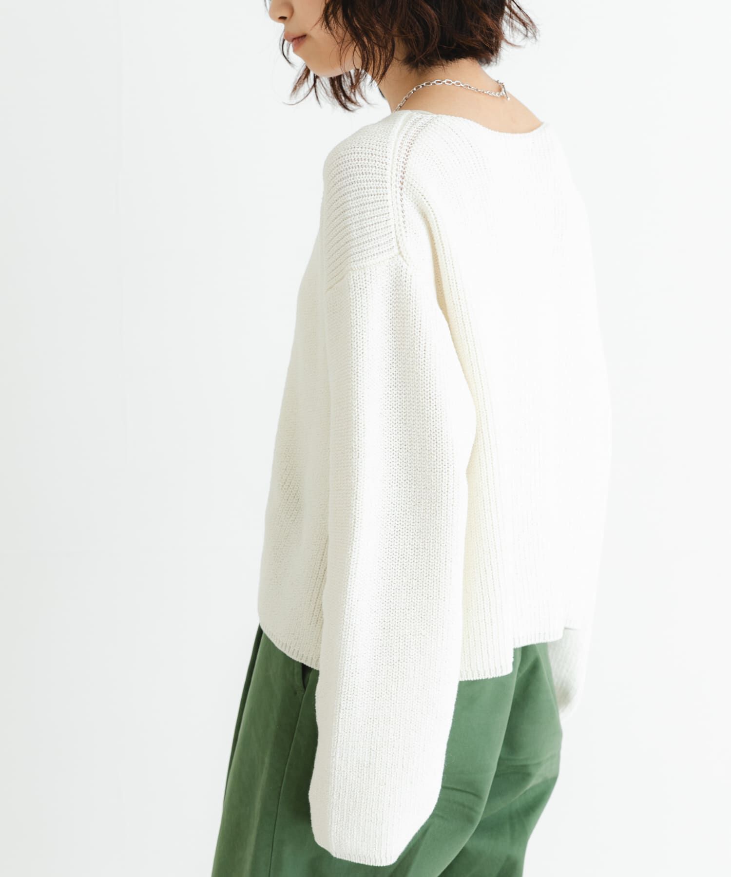 URBAN RESEARCH「テープヤーンVネック畦ニット」|ニット・セーター|