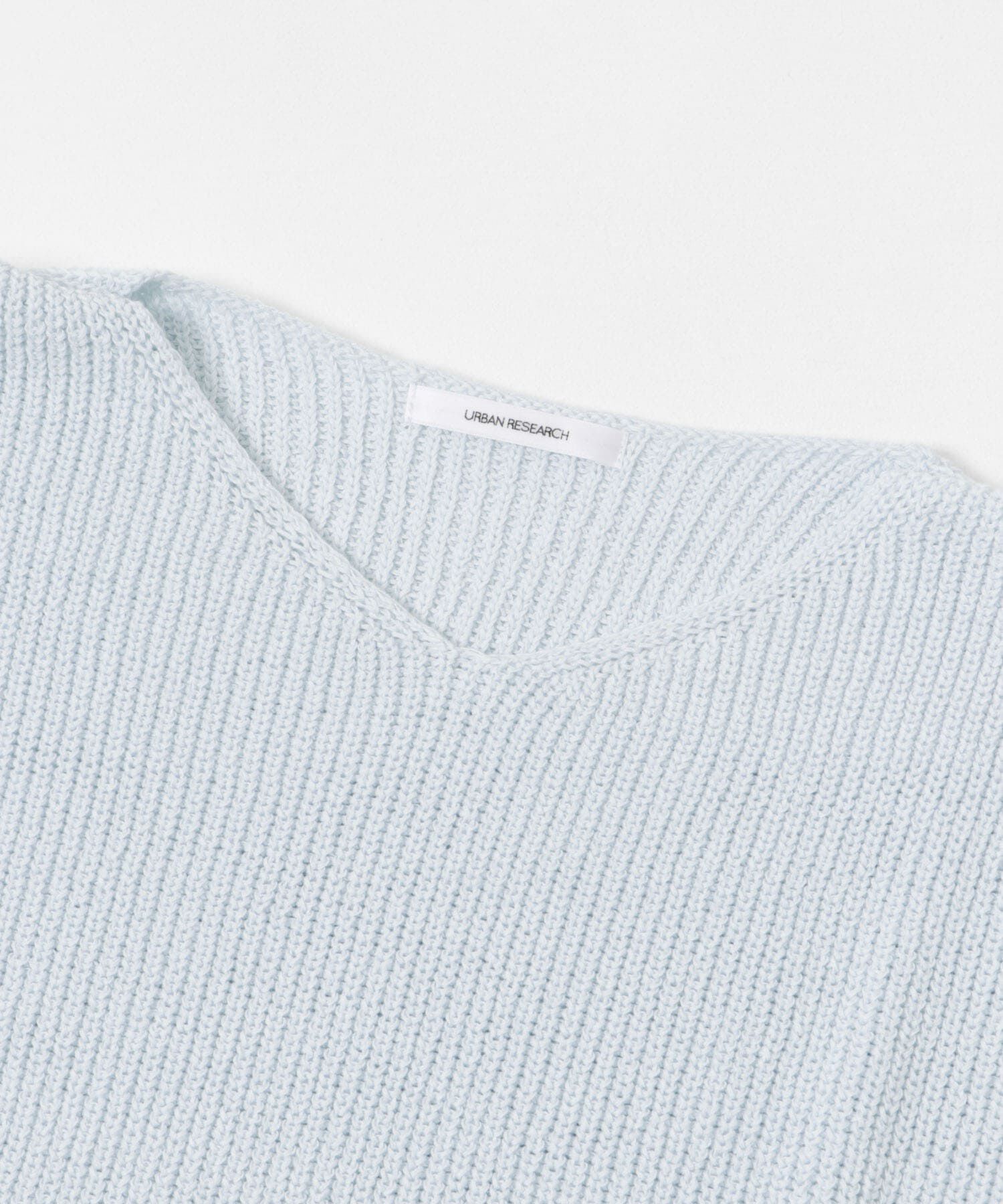 URBAN RESEARCH「テープヤーンVネック畦ニット」|ニット・セーター|