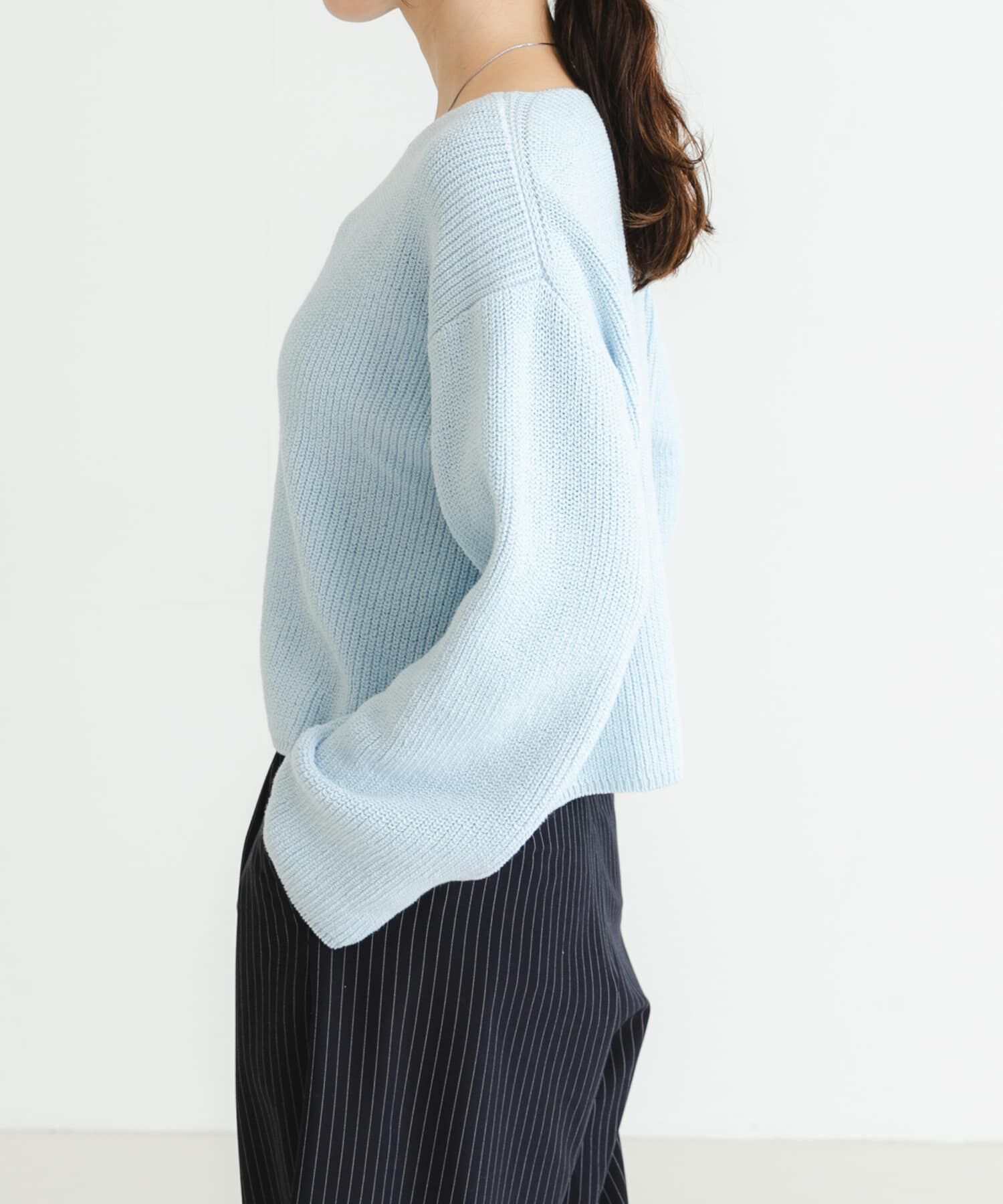 URBAN RESEARCH「テープヤーンVネック畦ニット」|ニット・セーター|