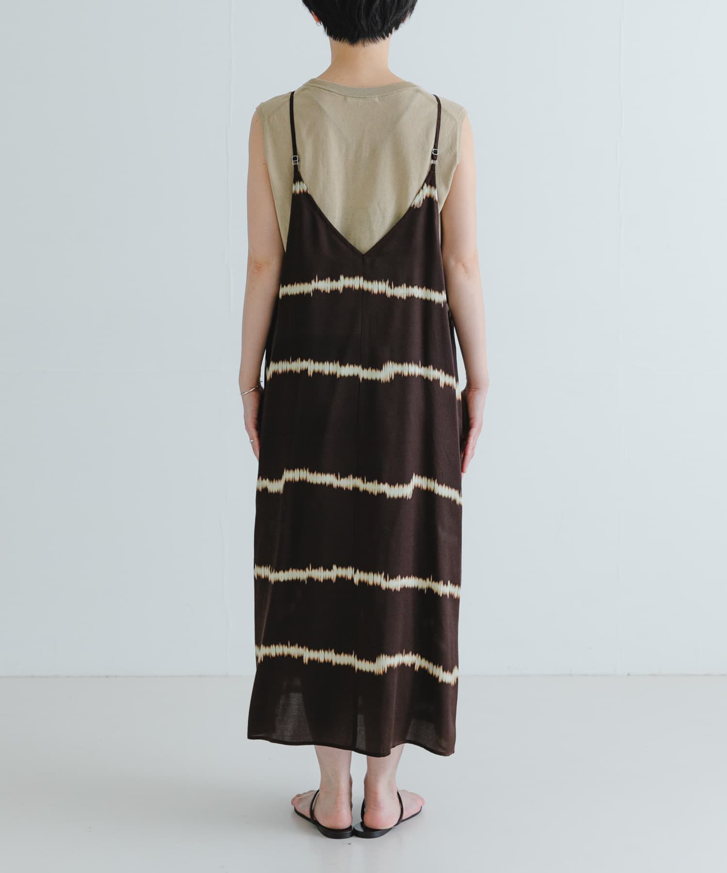 URBAN RESEARCH「シルクミックスボーダープリントワンピース」|ワンピース|