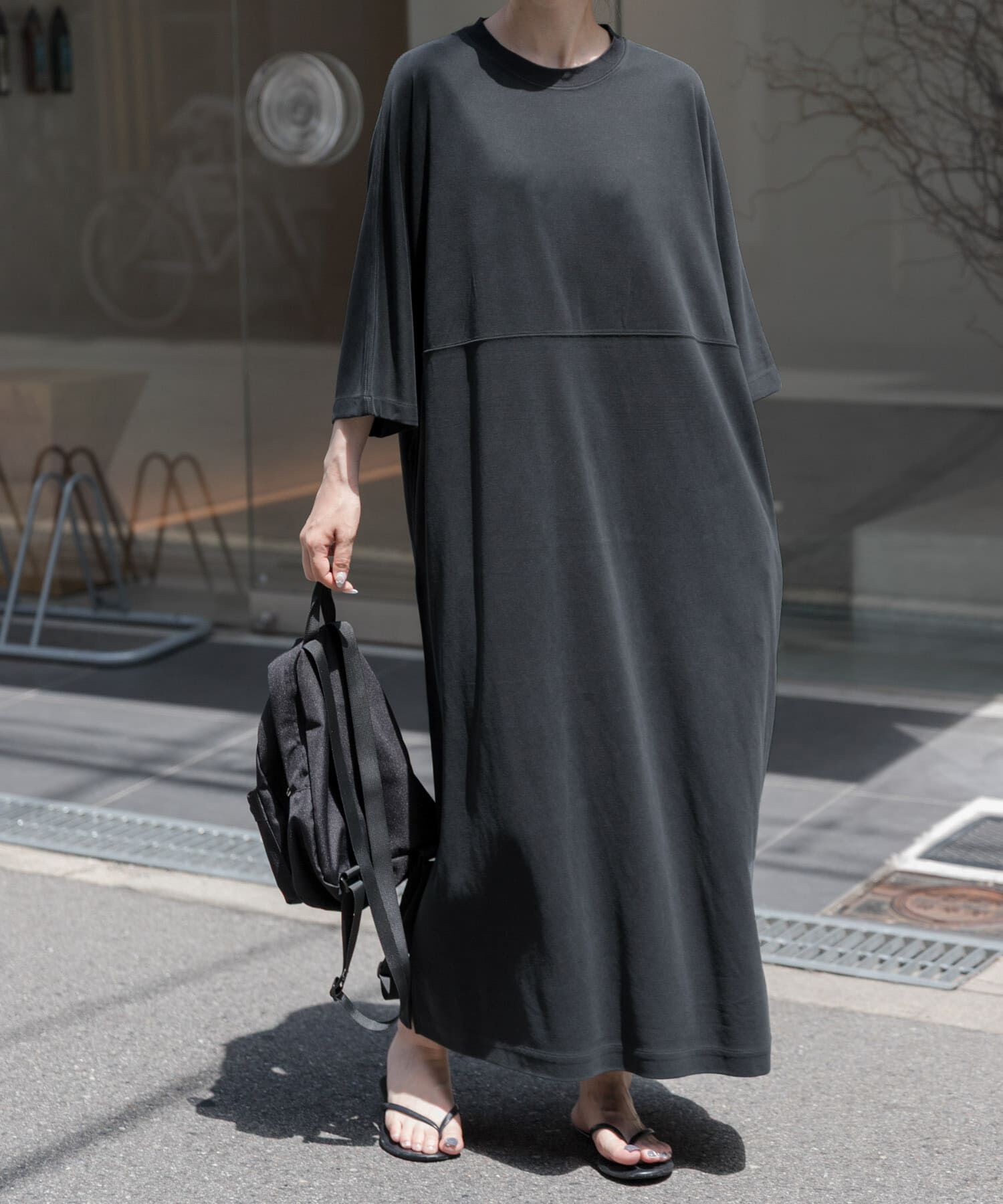 URBAN RESEARCH DOORS「FORK&SPOON　モダールカノコクルーネックワンピース」|ワンピース|