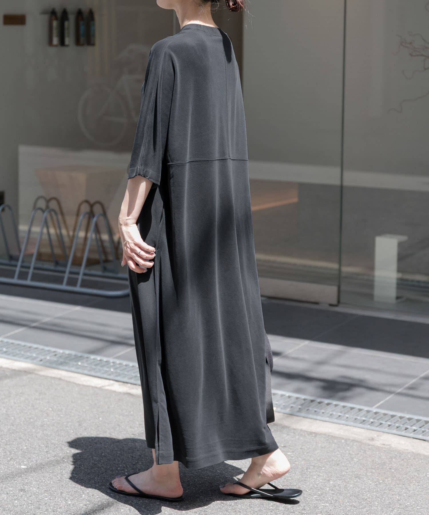 URBAN RESEARCH DOORS「FORK&SPOON　モダールカノコクルーネックワンピース」|ワンピース|