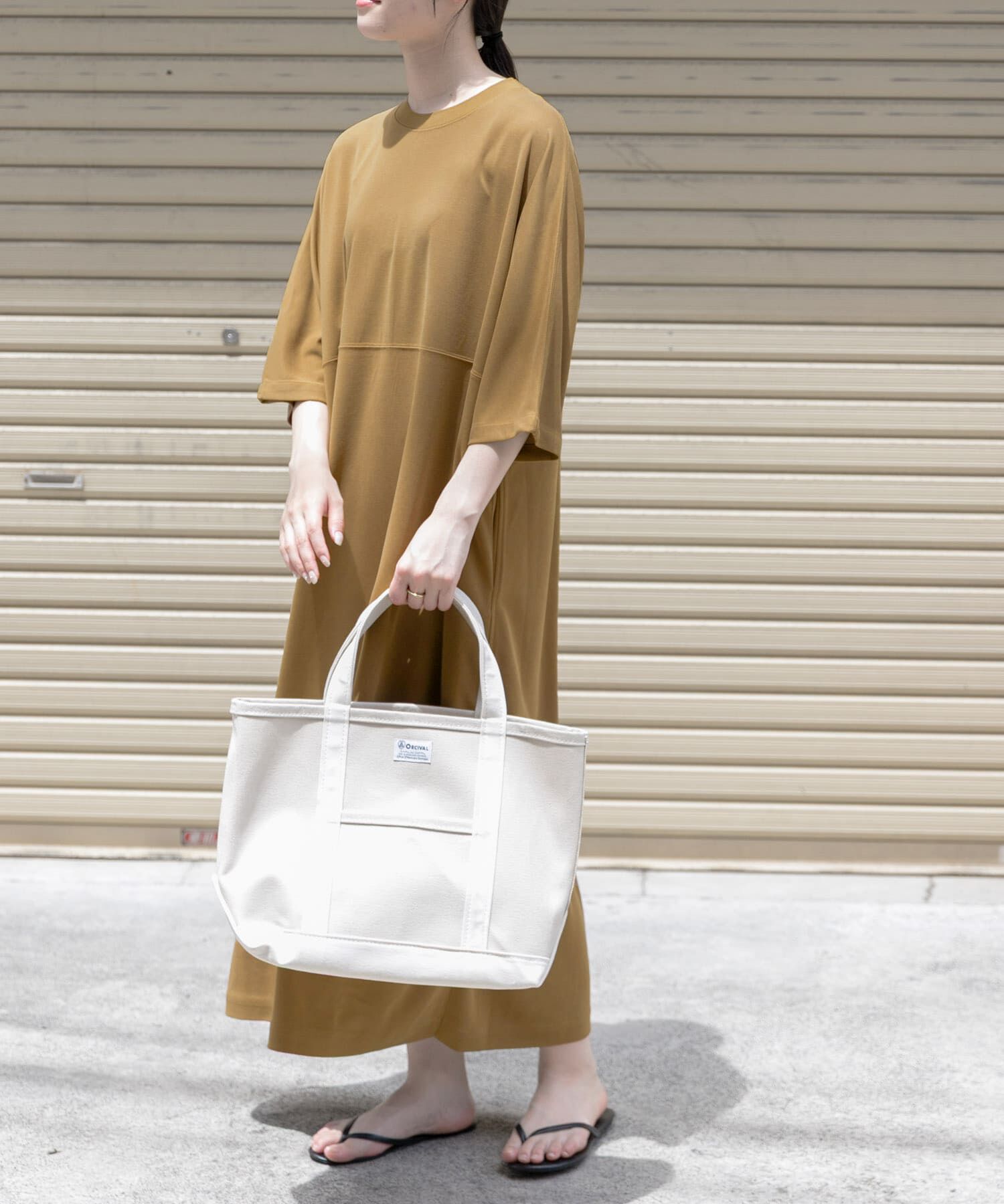 URBAN RESEARCH DOORS「FORK&SPOON　モダールカノコクルーネックワンピース」|ワンピース|