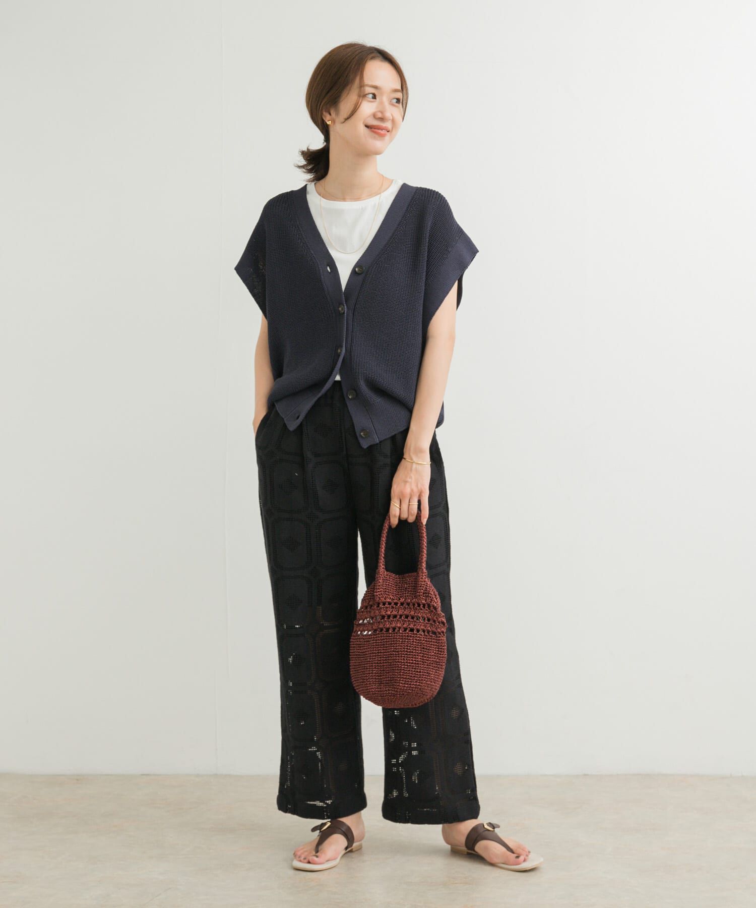 URBAN RESEARCH DOORS「インナーノースリーブプルオーバー」|Tシャツ・カットソー|