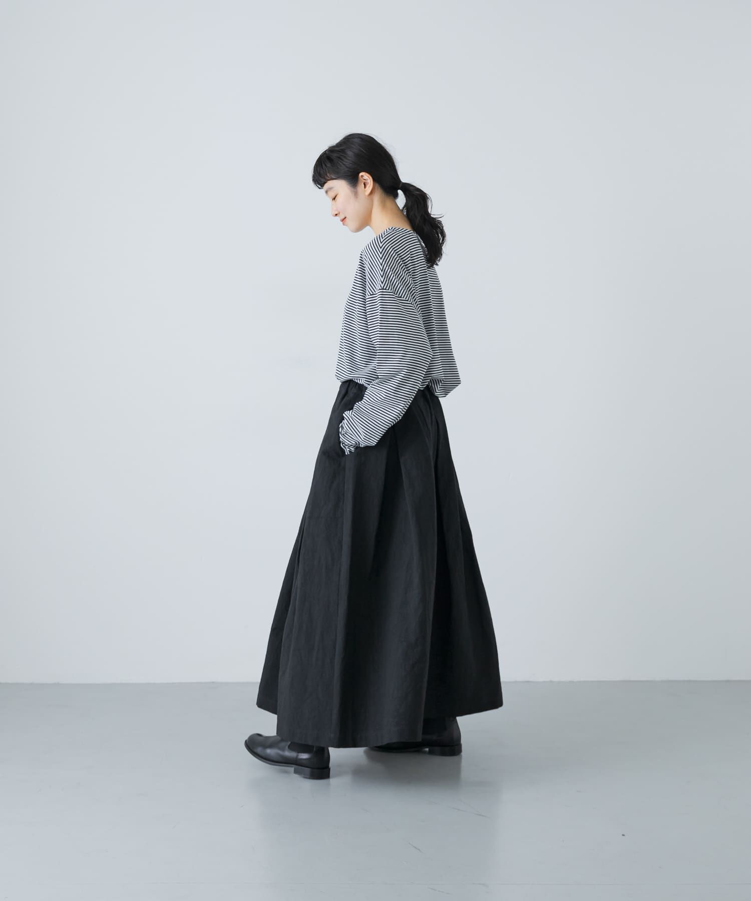 かぐれ「ハイツイストボーダーカットソー」|Tシャツ・カットソー|