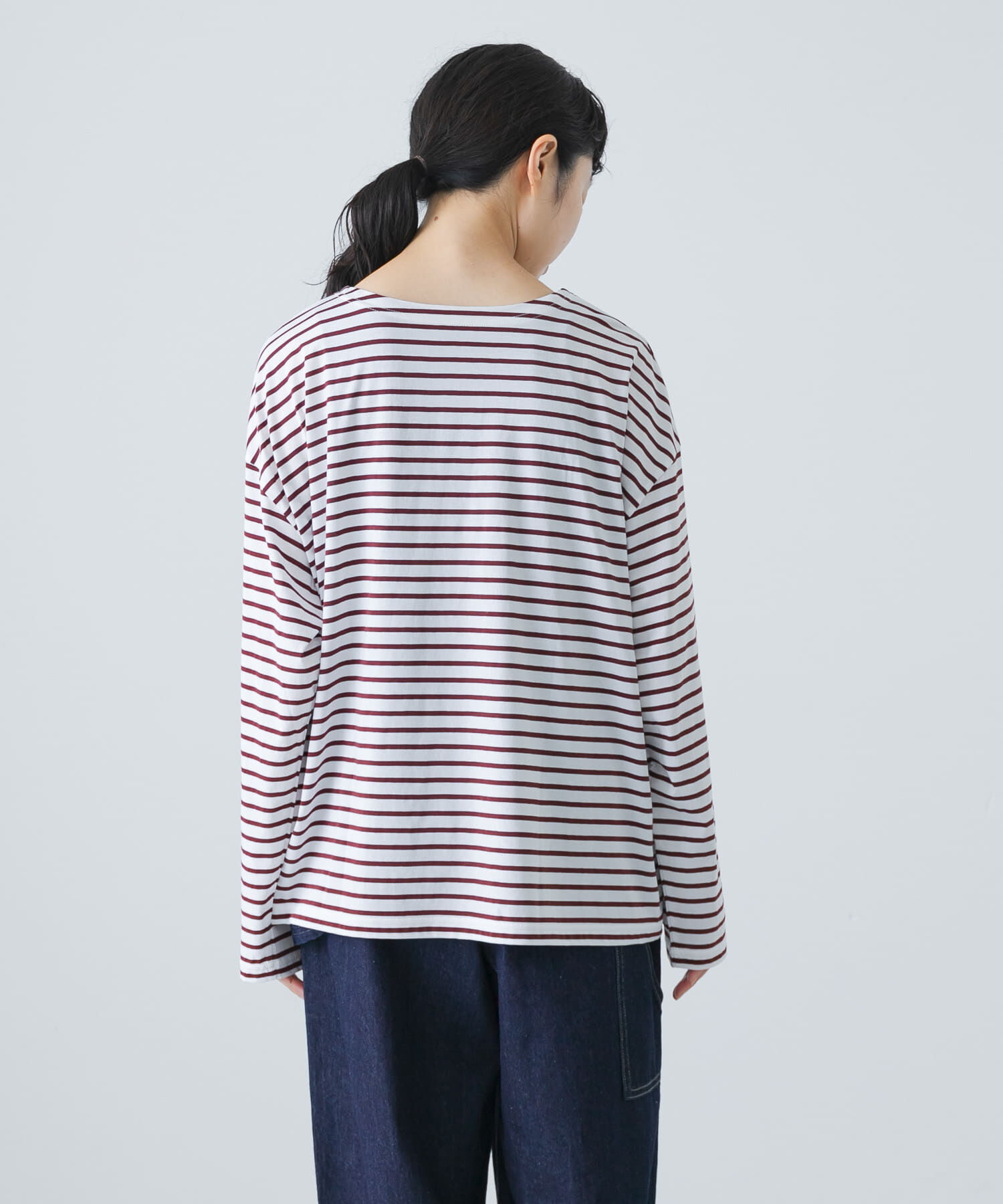 かぐれ「ハイツイストボーダーカットソー」|Tシャツ・カットソー|