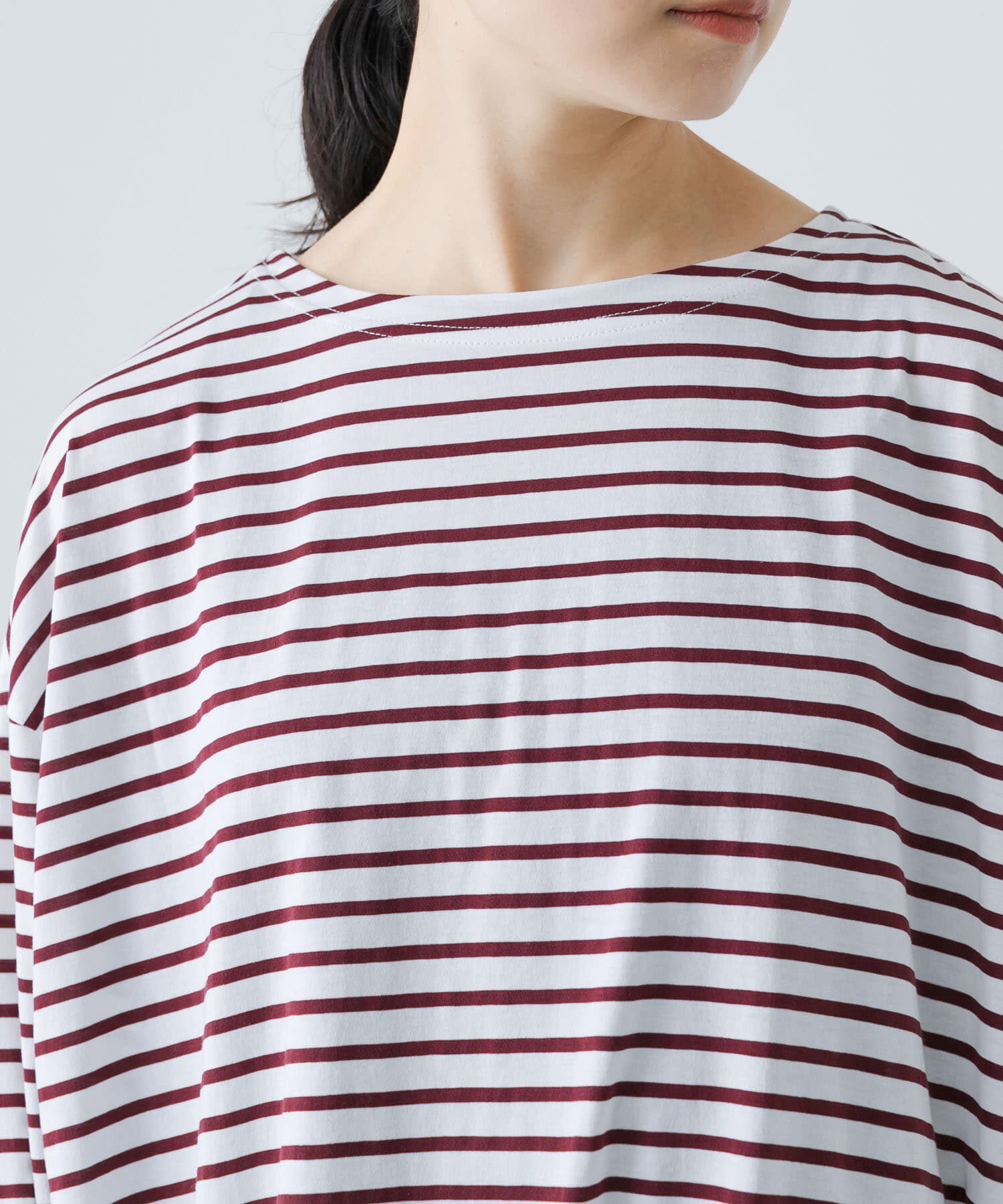 かぐれ「ハイツイストボーダーカットソー」|Tシャツ・カットソー|