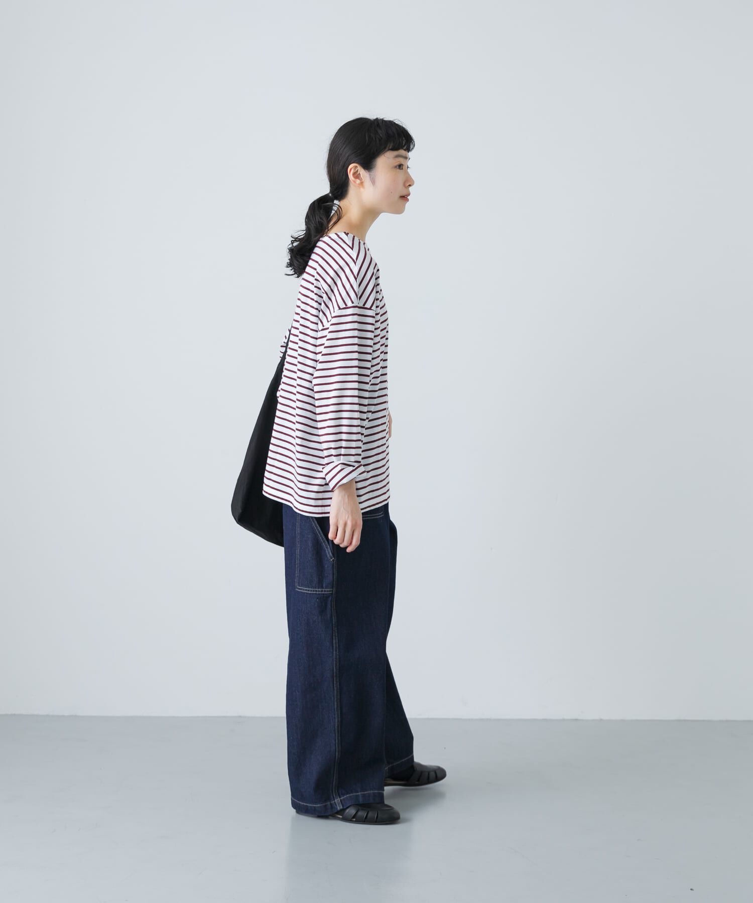 かぐれ「ハイツイストボーダーカットソー」|Tシャツ・カットソー|