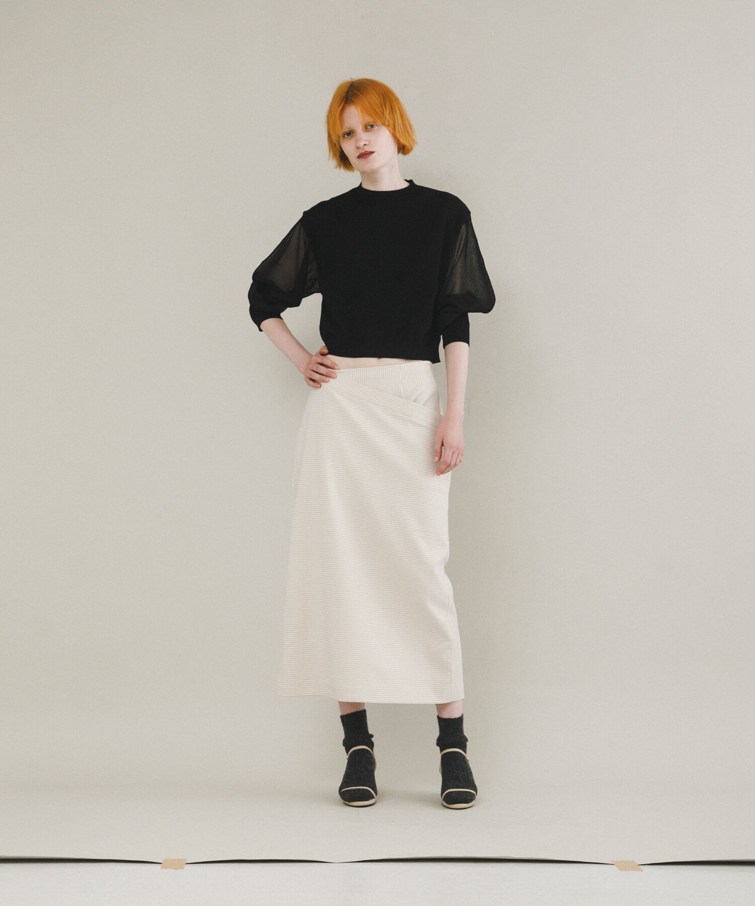 LAATO「stripe midi skirt」|スカート|