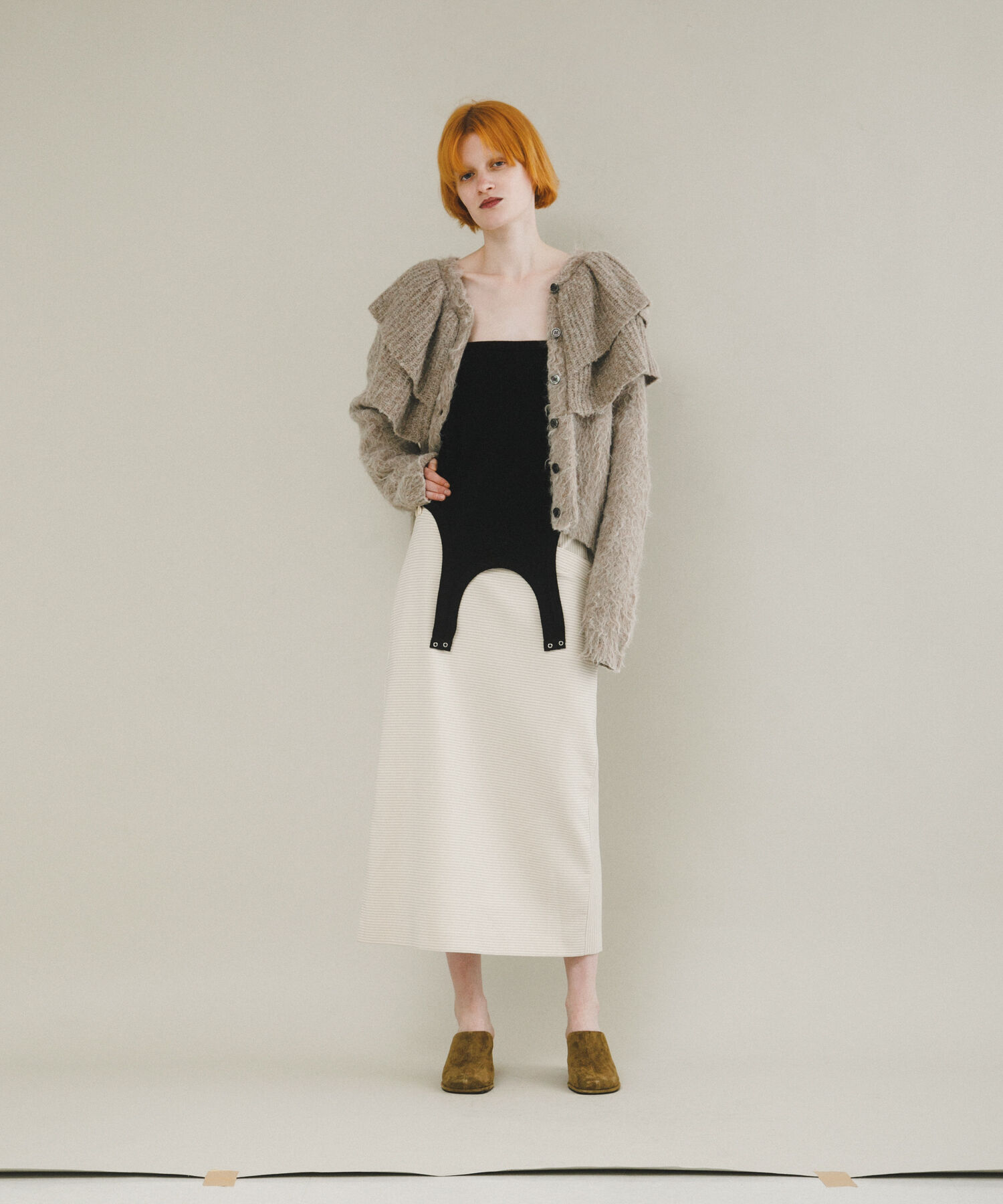 LAATO「stripe midi skirt」|スカート|