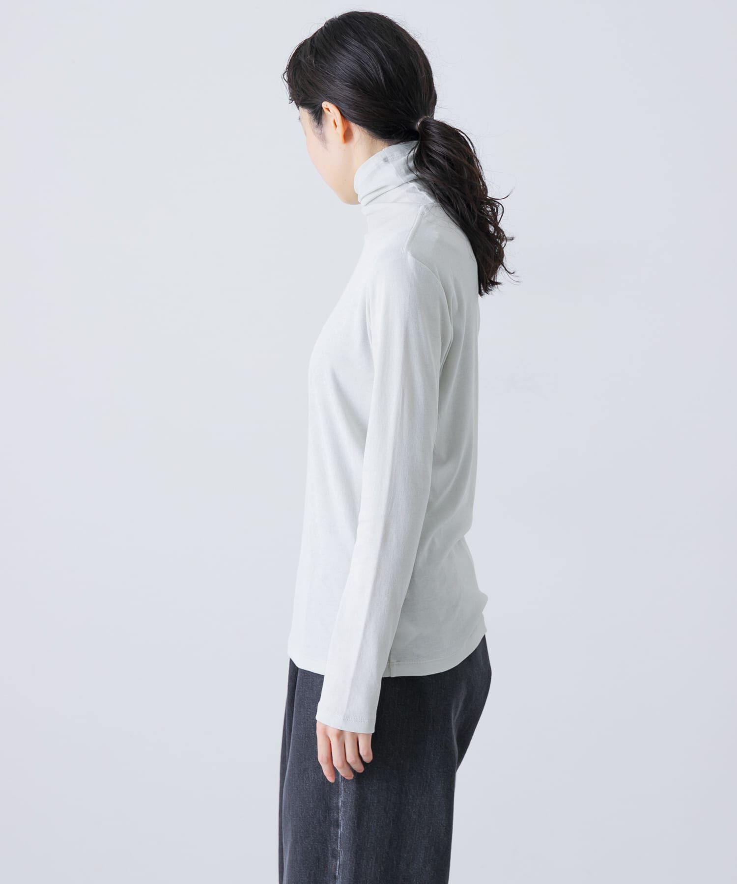 かぐれ「ハイツイストコットンタートルカットソー」|Tシャツ・カットソー|