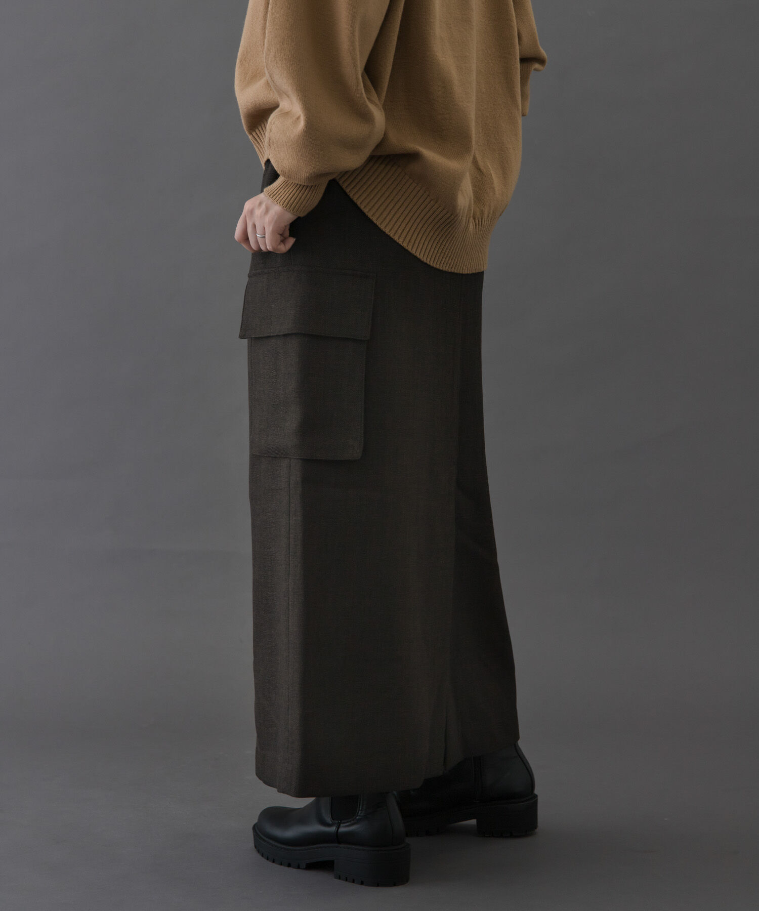URBAN RESEARCH DOORS「FORK&SPOON　ウールライクツイルスカート」|スカート|