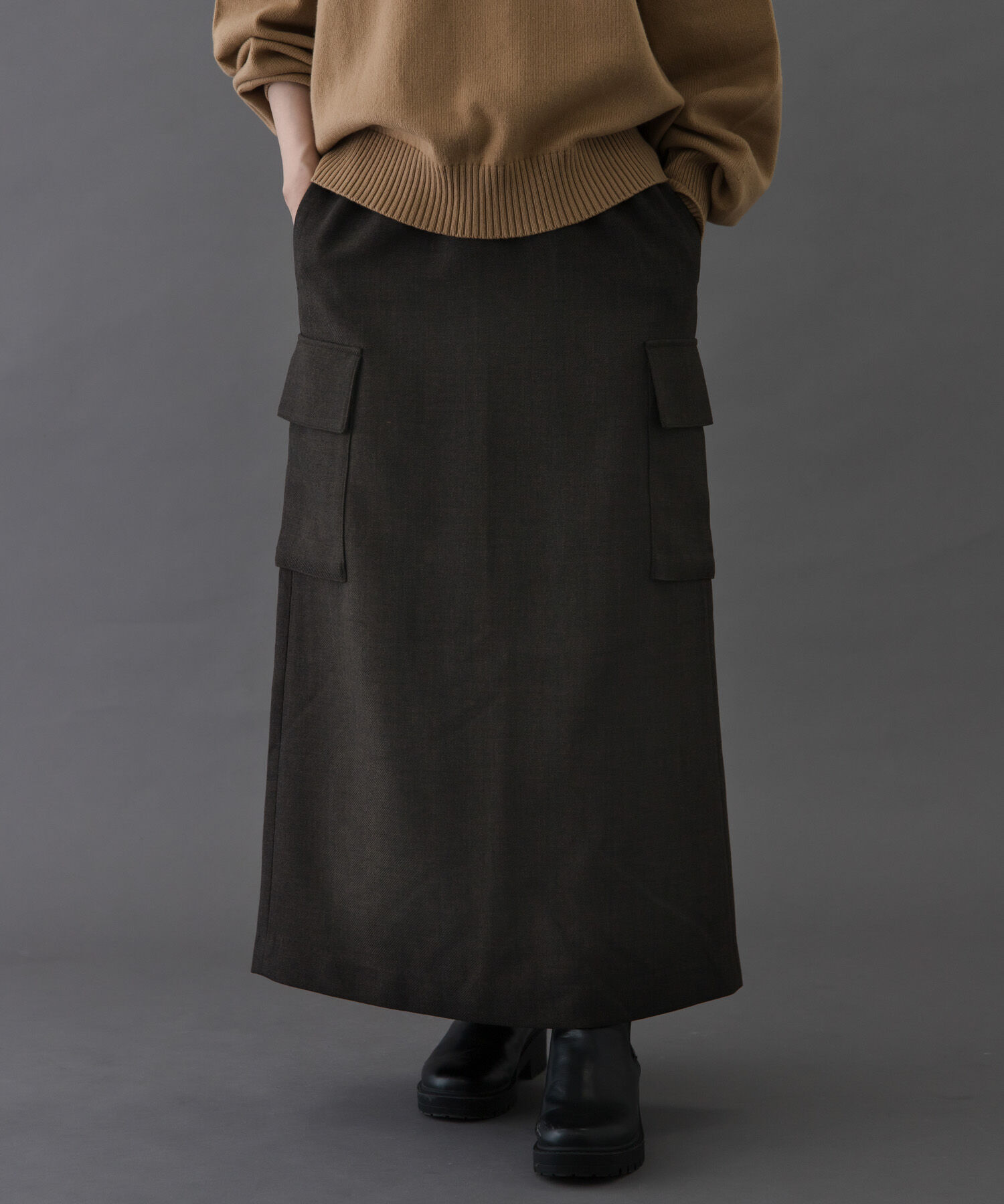 URBAN RESEARCH DOORS「FORK&SPOON　ウールライクツイルスカート」|スカート|
