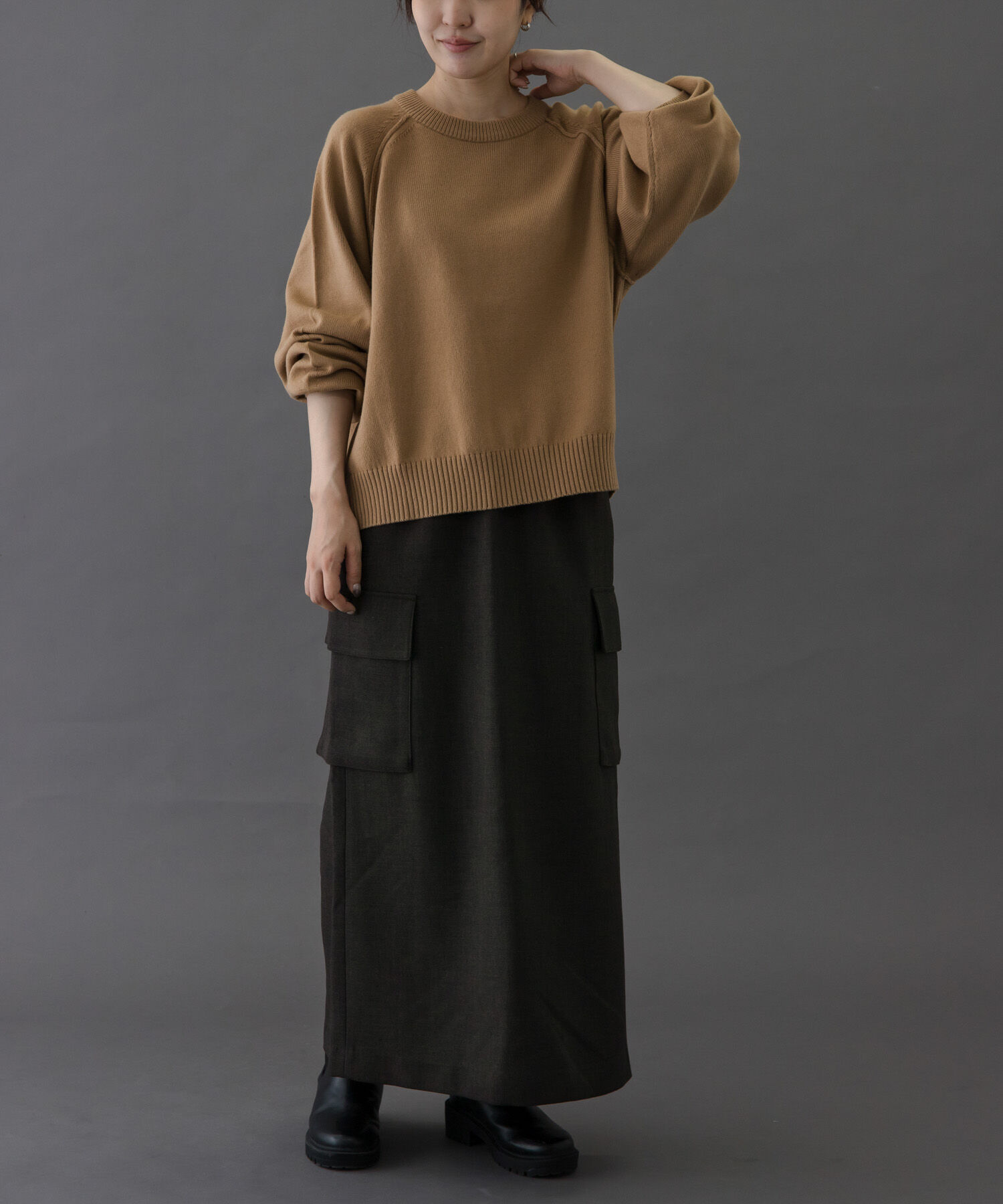 URBAN RESEARCH DOORS「FORK&SPOON　ウールライクツイルスカート」|スカート|