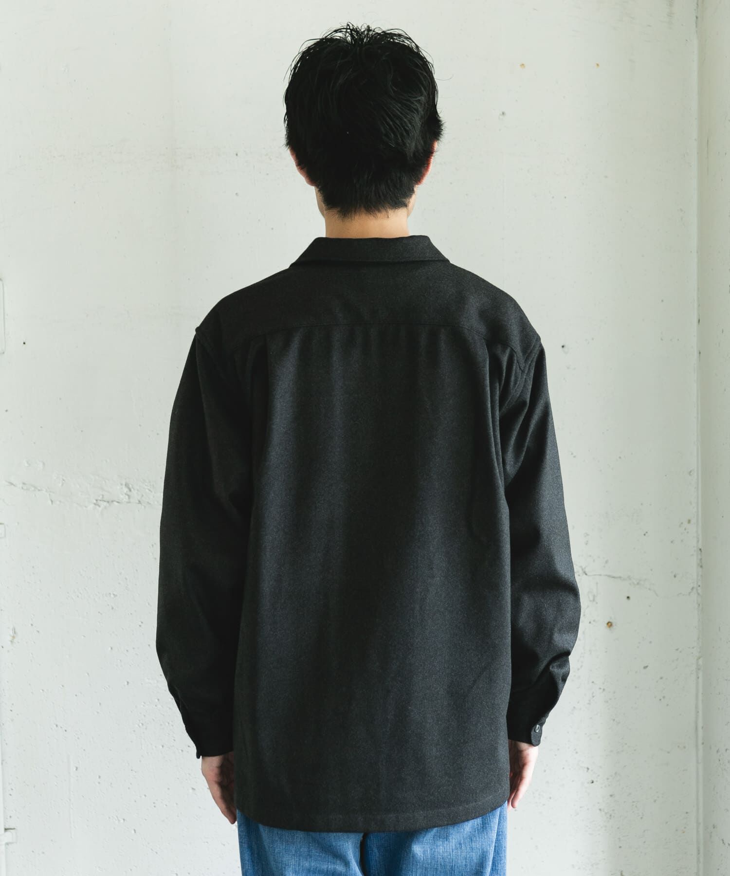 URBAN RESEARCH DOORS「ジャージメルトンオープンカラーシャツ」|シャツ・ブラウス|